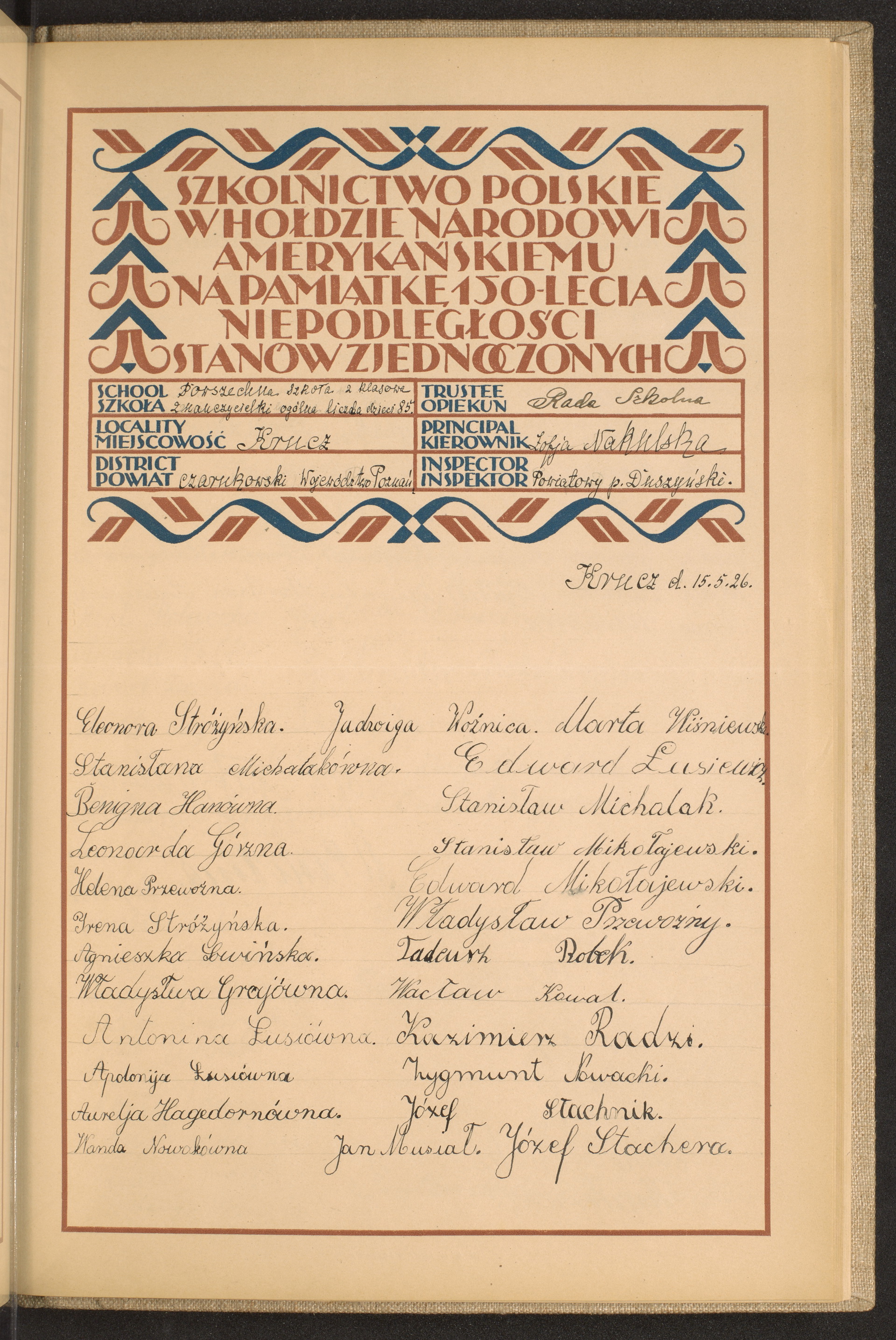 Podpis Zofia Nakulska na stronie nr 207 w tomie nr 22