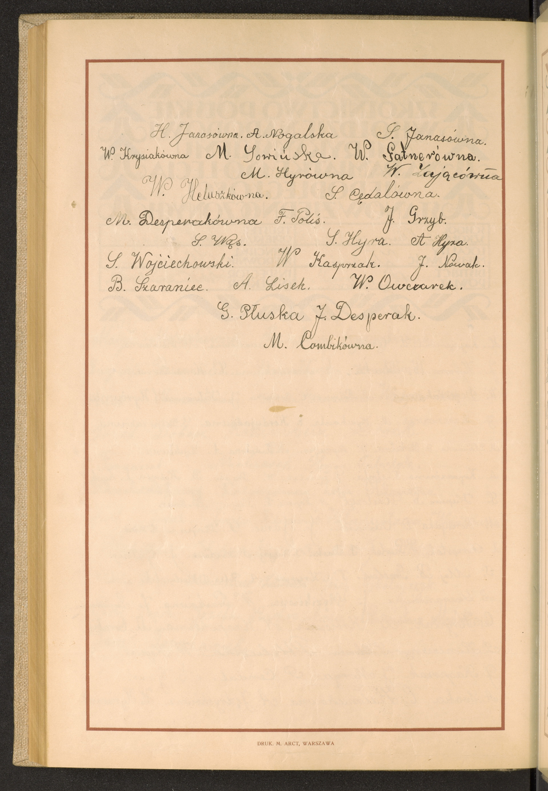 Podpis M. Combik na stronie nr 258 w tomie nr 22
