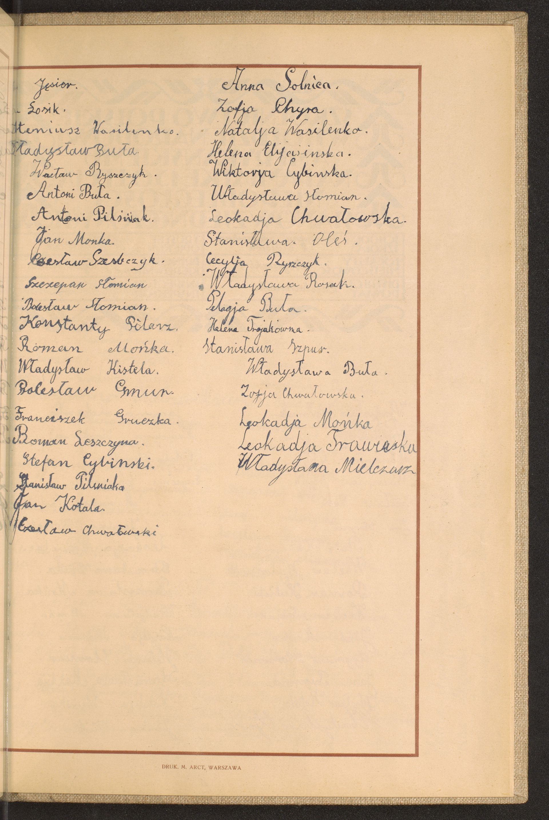 Podpis Władysława Mielczarz na stronie nr 261 w tomie nr 22