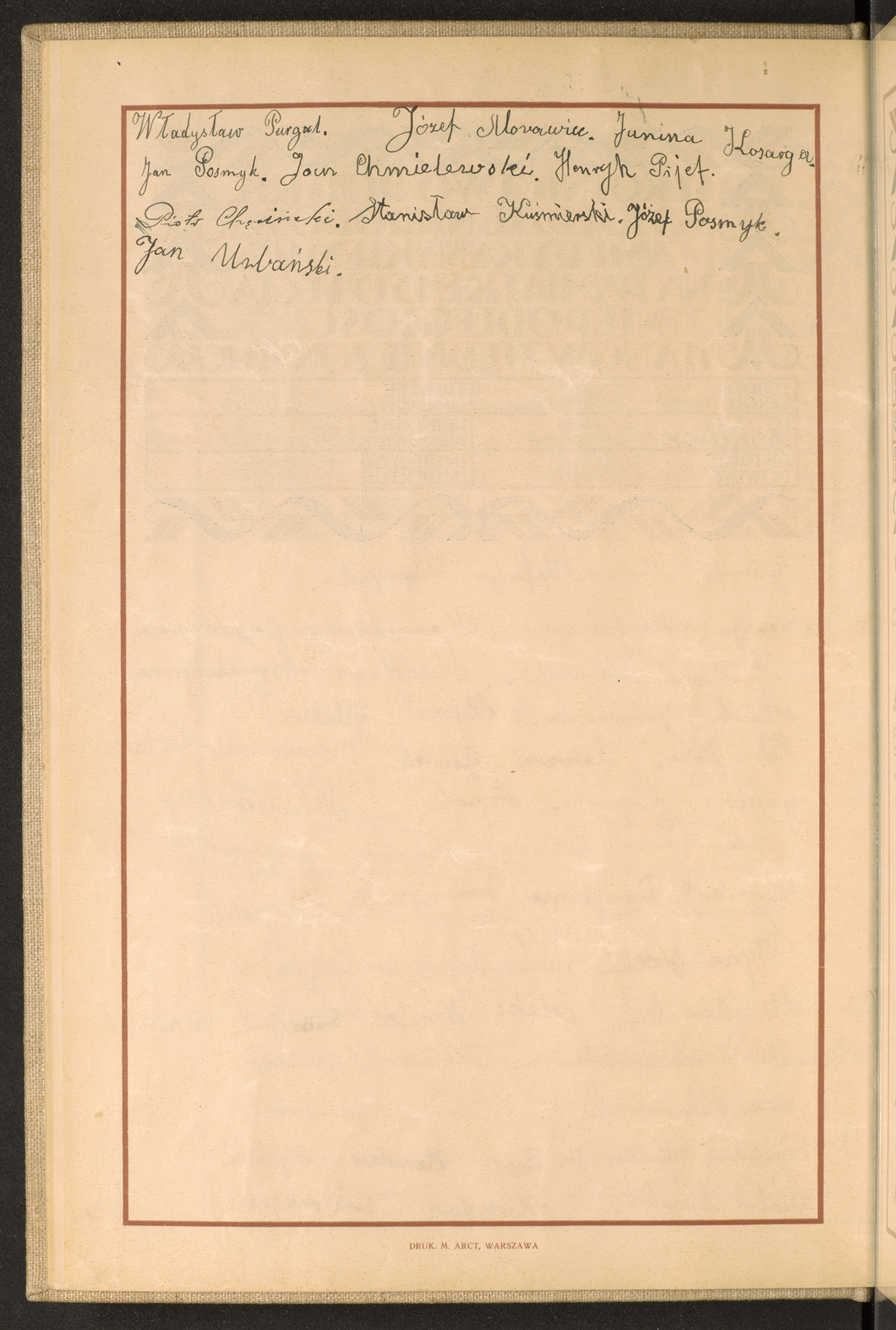 Podpis Władysław Purgal na stronie nr 22 w tomie nr 23