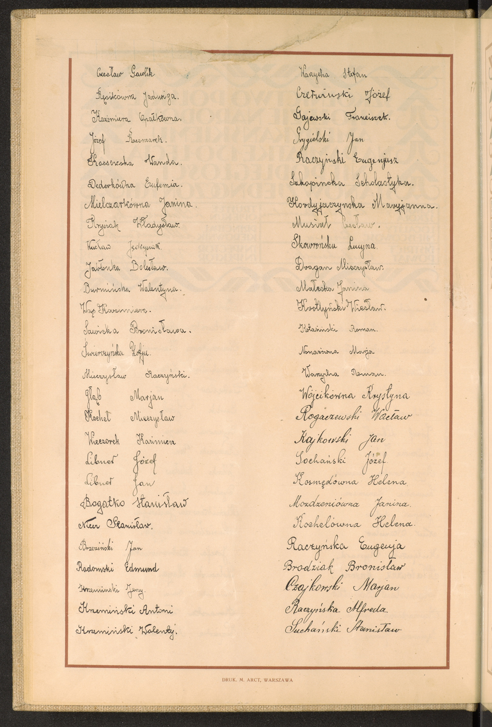 Podpis Janina Możdżeń na stronie nr 32 w tomie nr 23