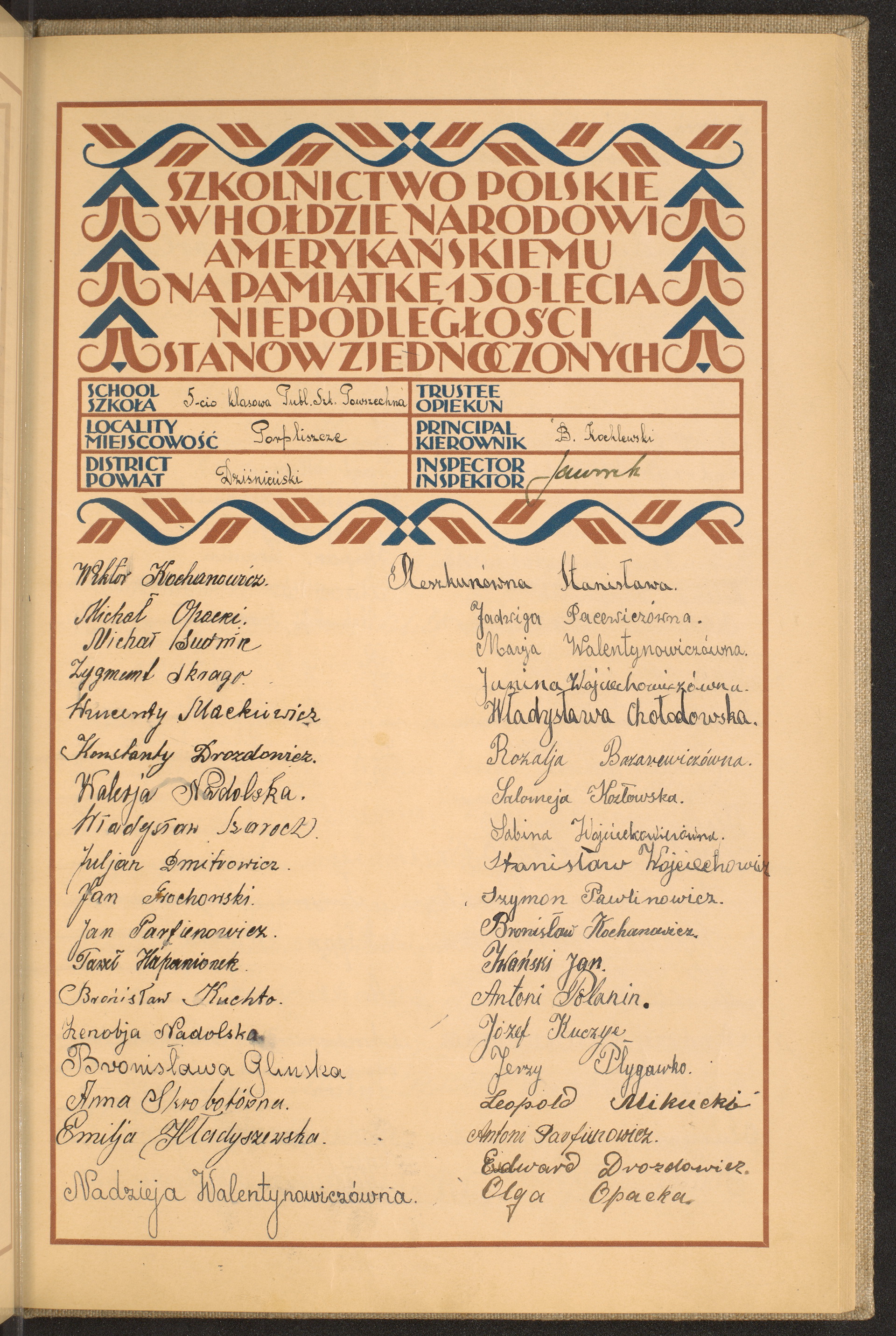 Podpis B. Kochlewski na stronie nr 193 w tomie nr 24