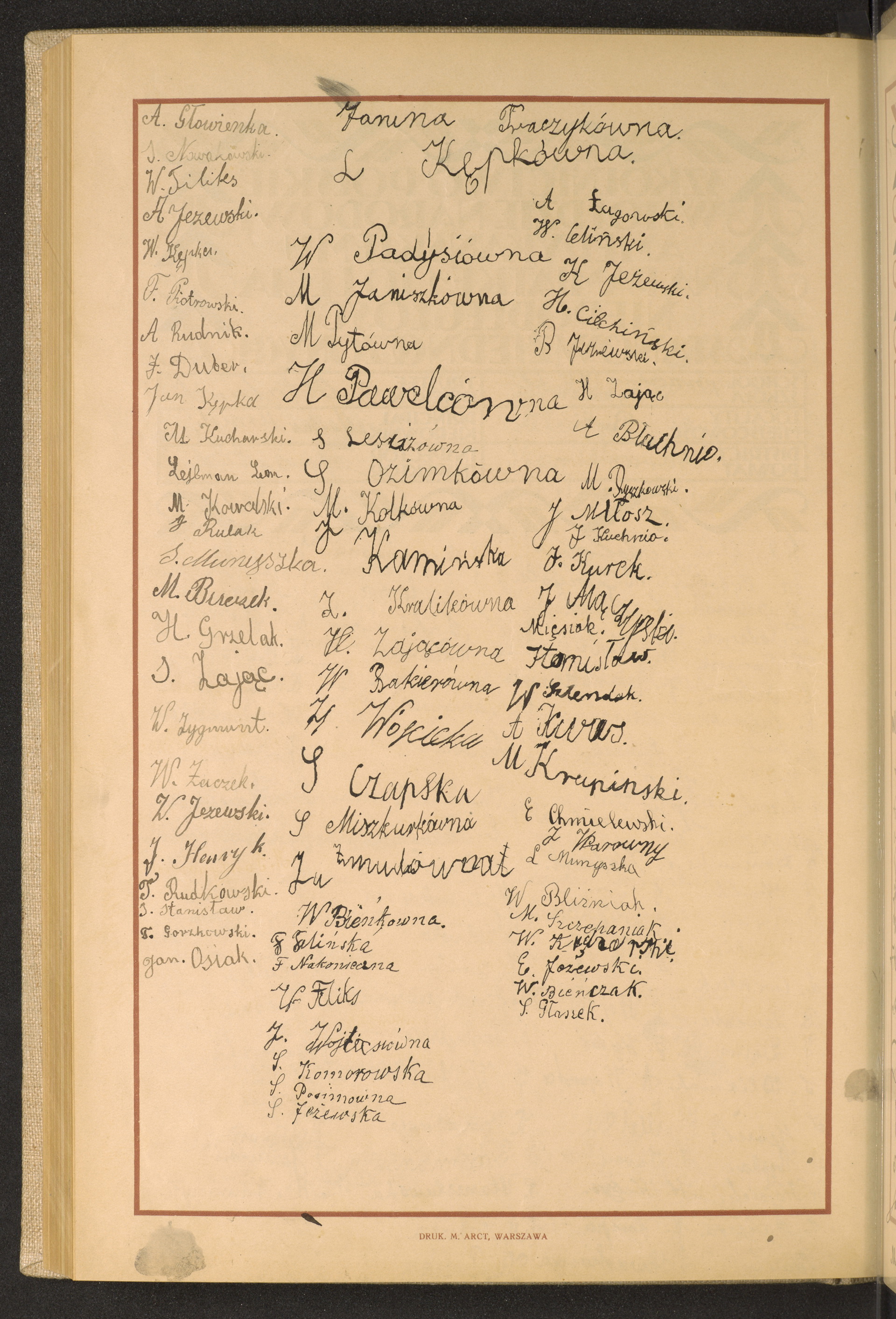 Podpis Stefan Głaszek na stronie nr 262 w tomie nr 25