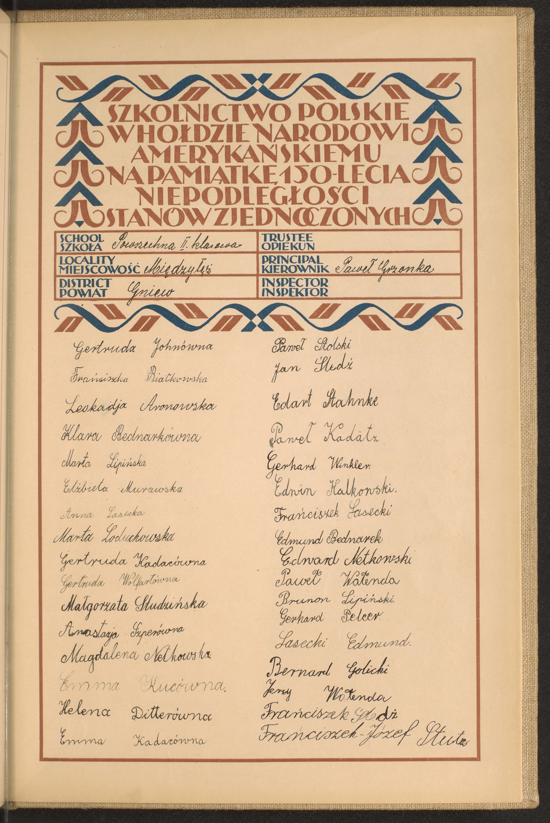 Podpis Franciszek Józef Stutz na stronie nr 279 w tomie nr 25