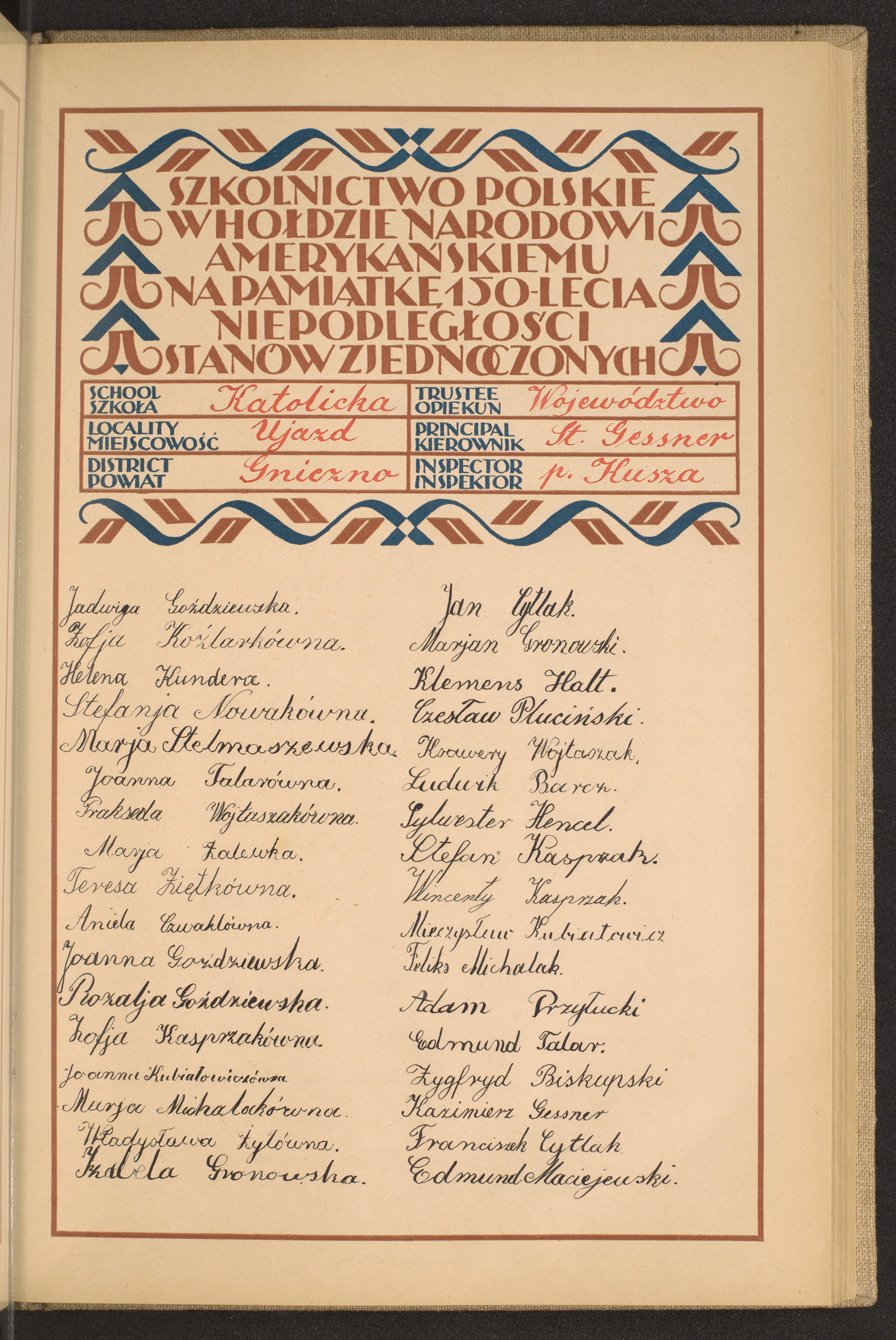 Podpis Ludwik Barcz na stronie nr 87 w tomie nr 26