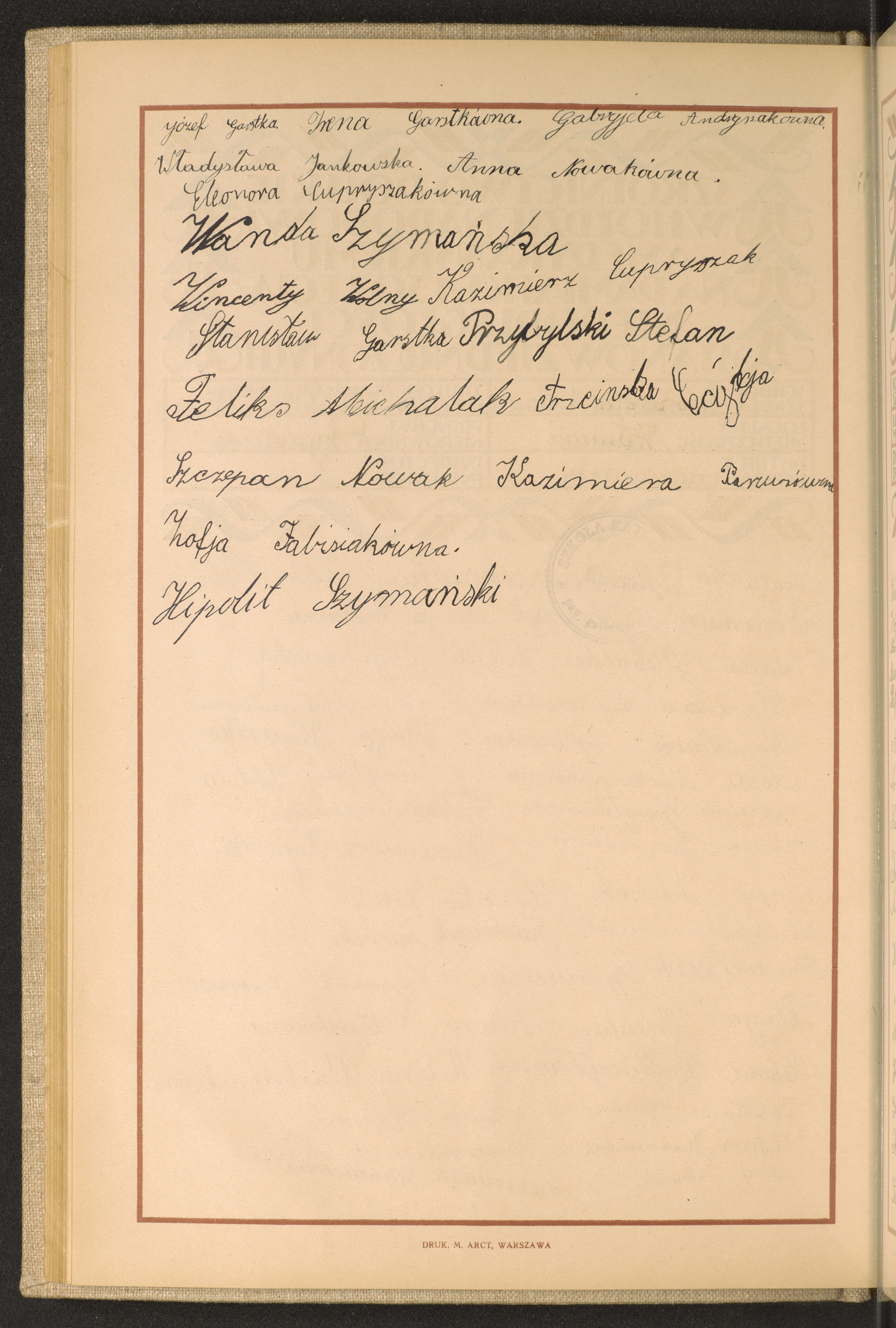 Podpis Hipolit Szymański na stronie nr 90 w tomie nr 26