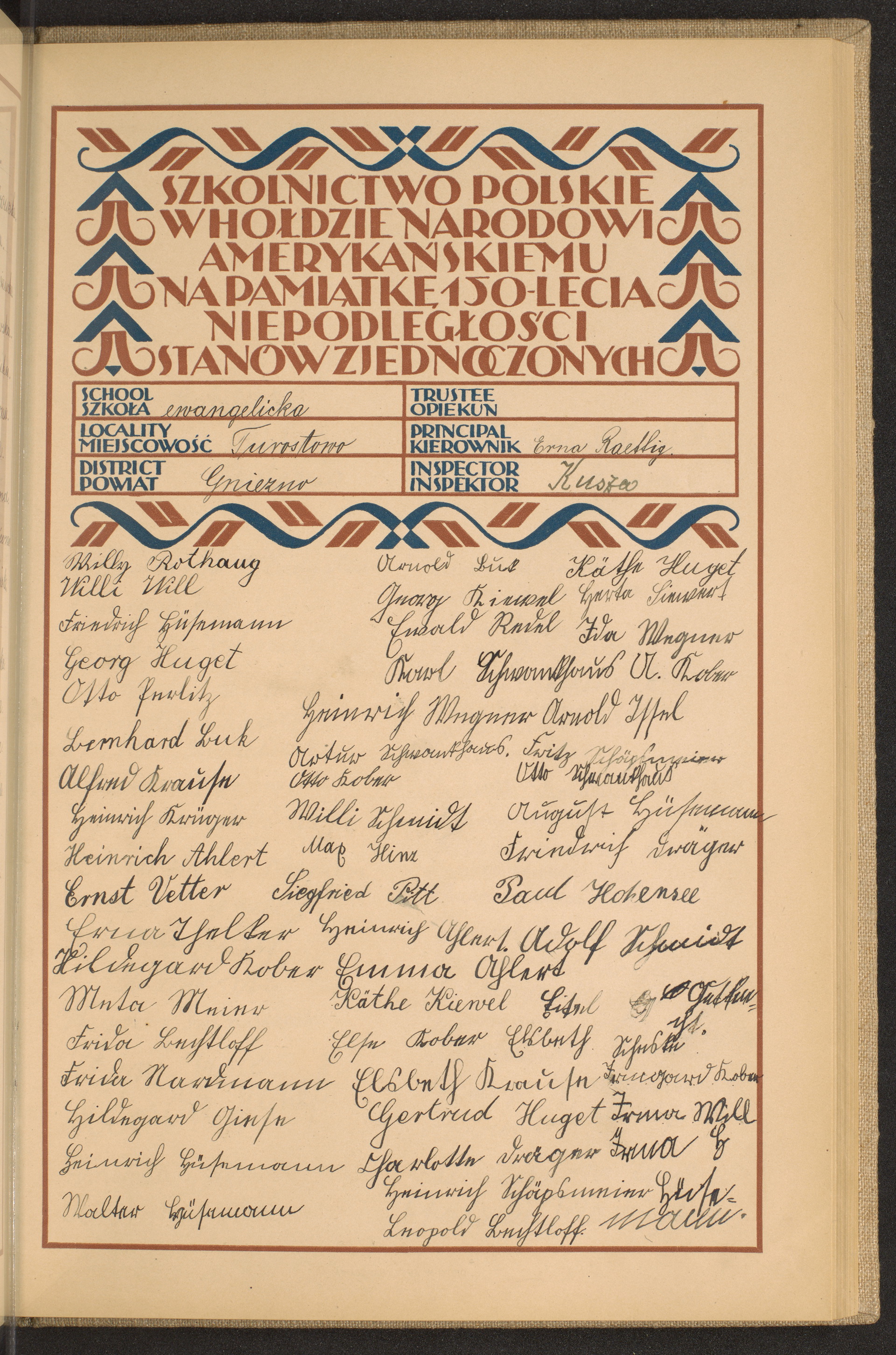 Podpis Erna Raettig na stronie nr 143 w tomie nr 26