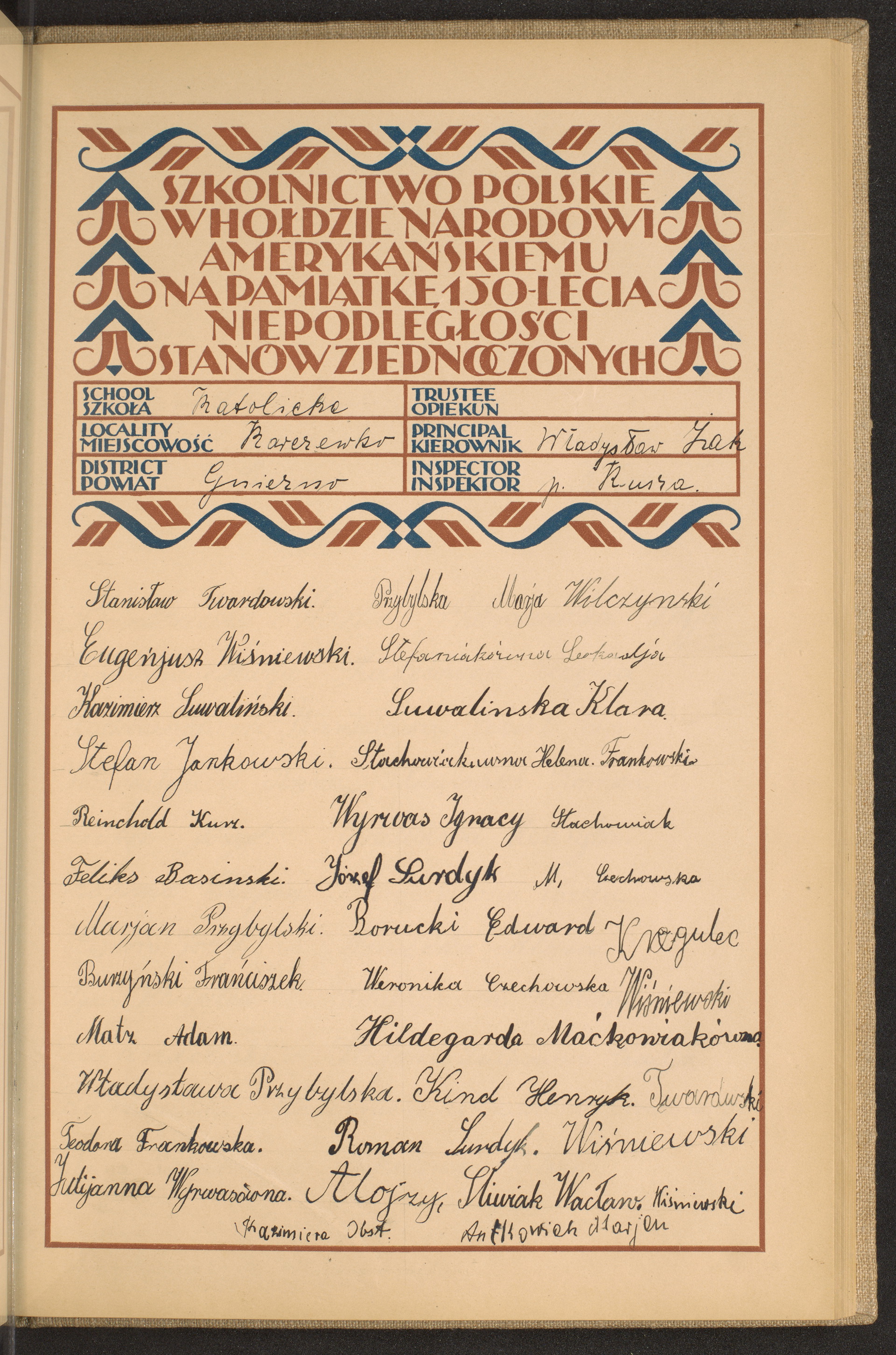 Podpis Władysław Żak na stronie nr 151 w tomie nr 26