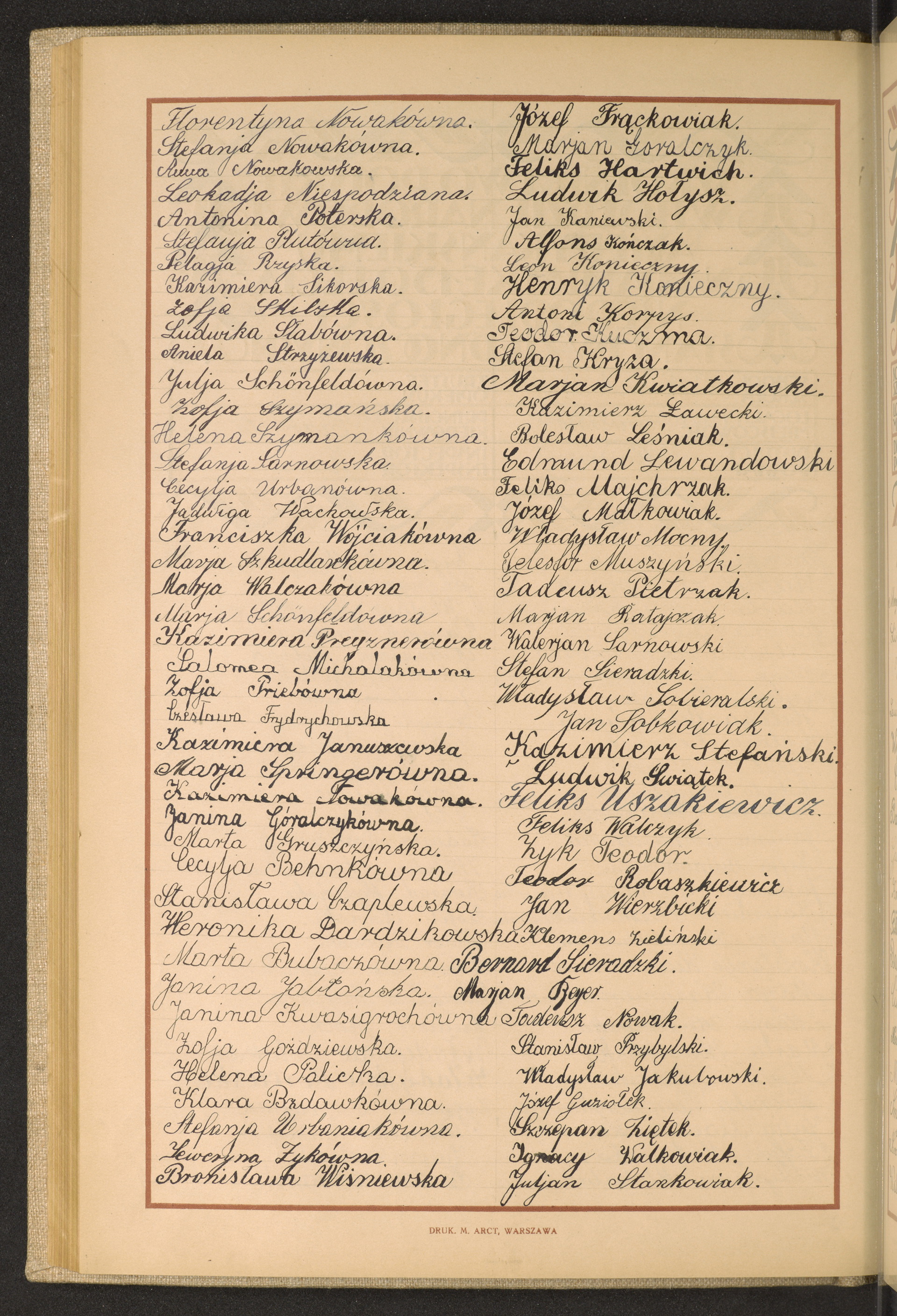 Podpis Florentyna Nowak na stronie nr 162 w tomie nr 26