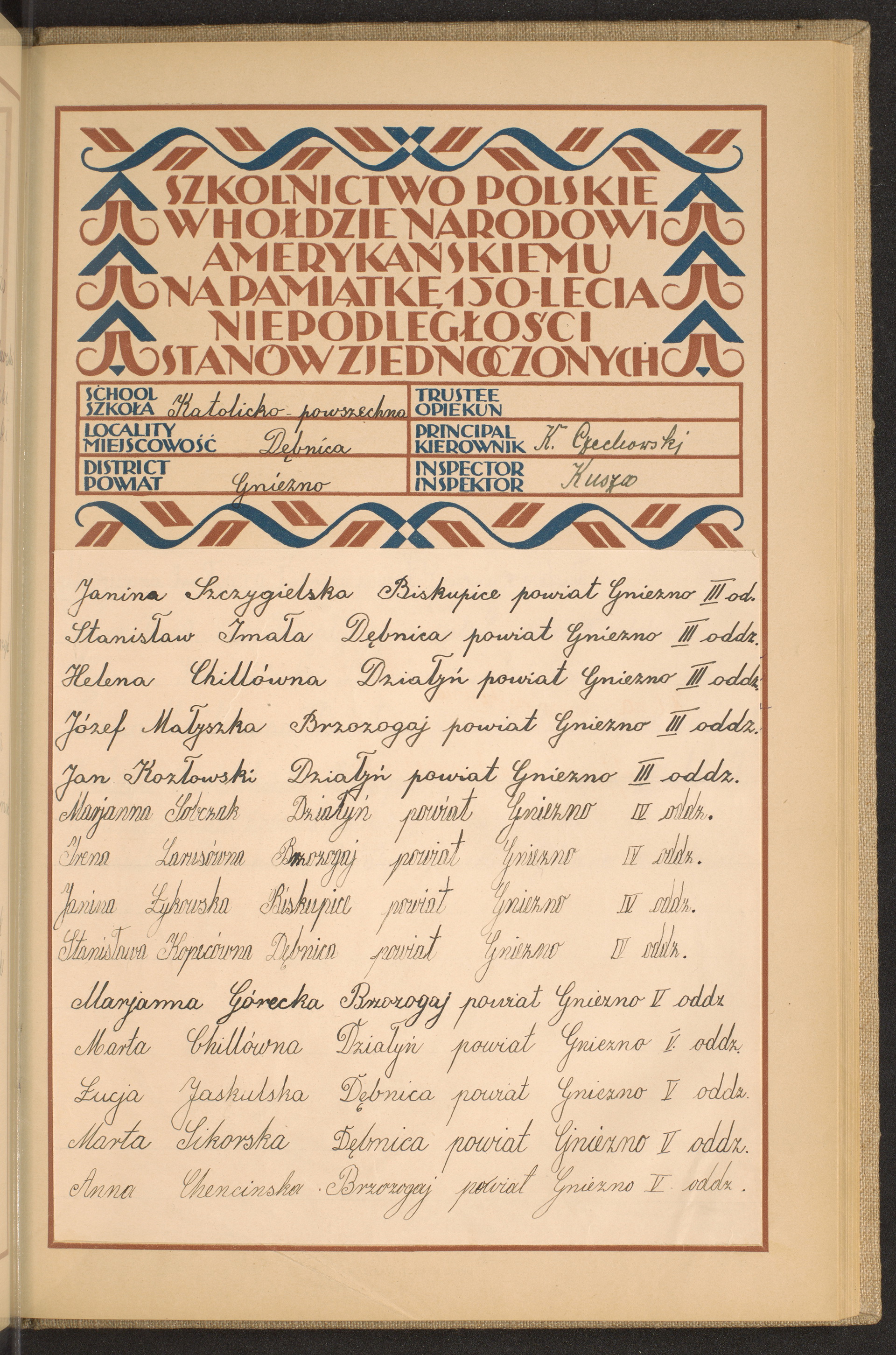 Podpis K. Czechowski na stronie nr 169 w tomie nr 26