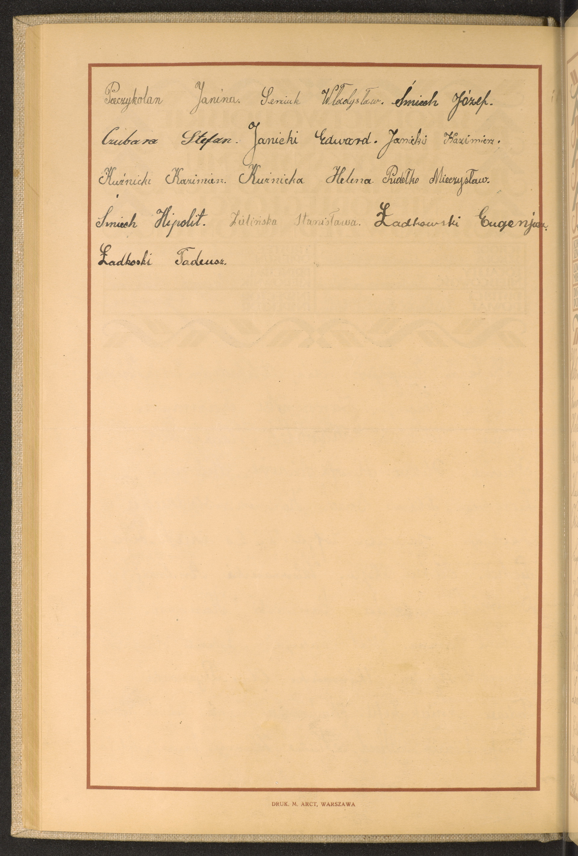 Podpis Janina Pieczykolan na stronie nr 104 w tomie nr 28