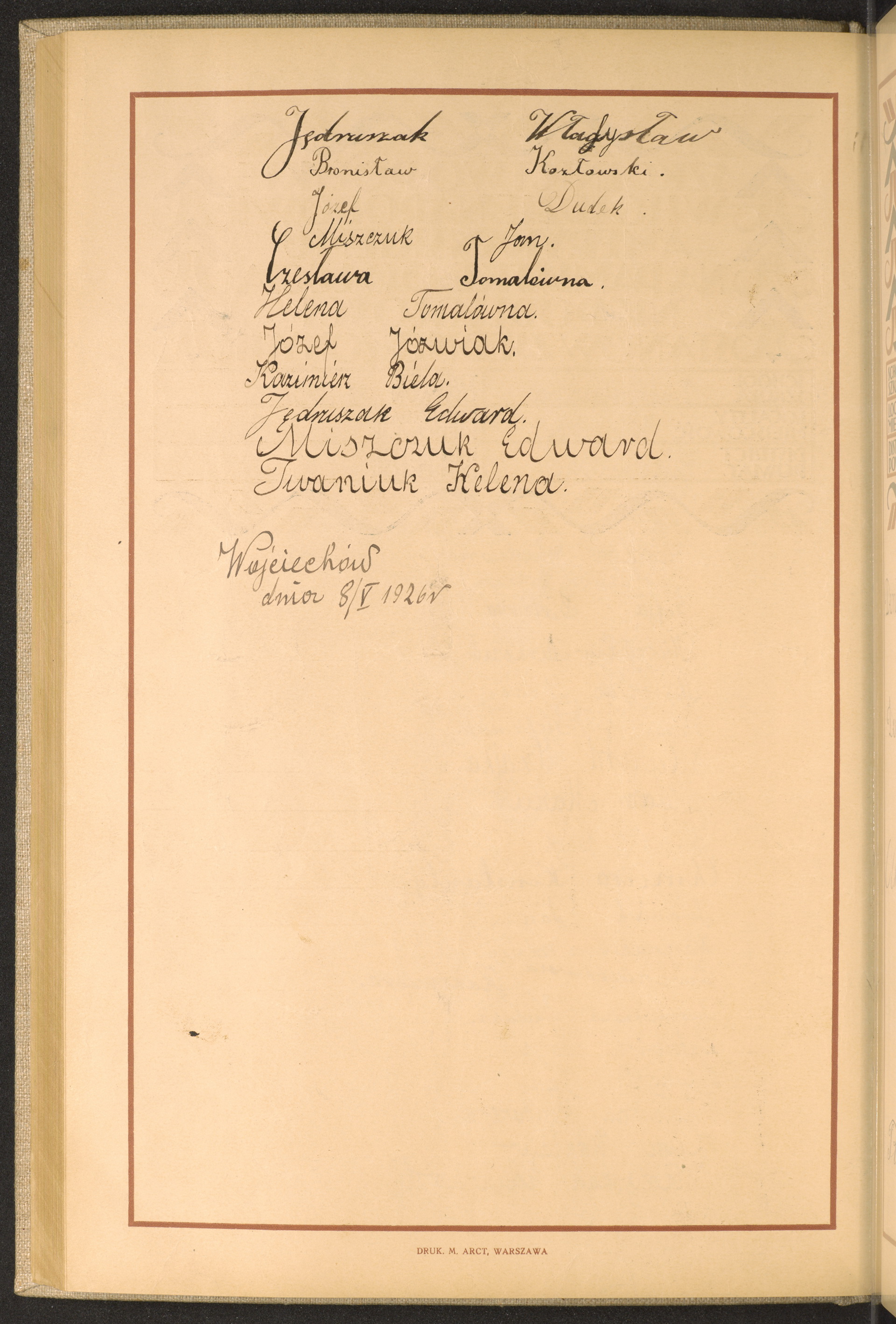 Podpis Władysław Jędruszak na stronie nr 168 w tomie nr 28