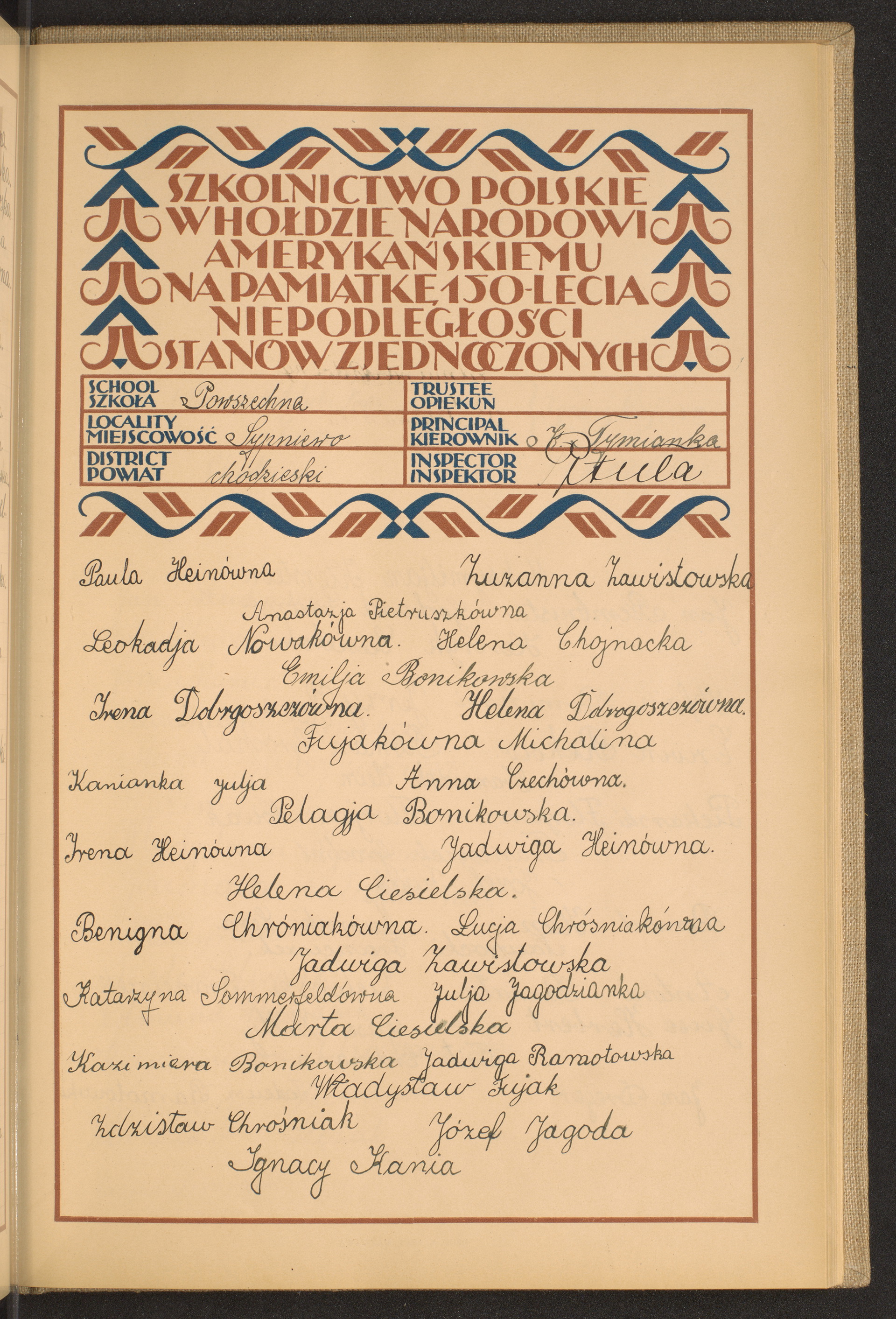 Podpis K. Tyma na stronie nr 185 w tomie nr 29