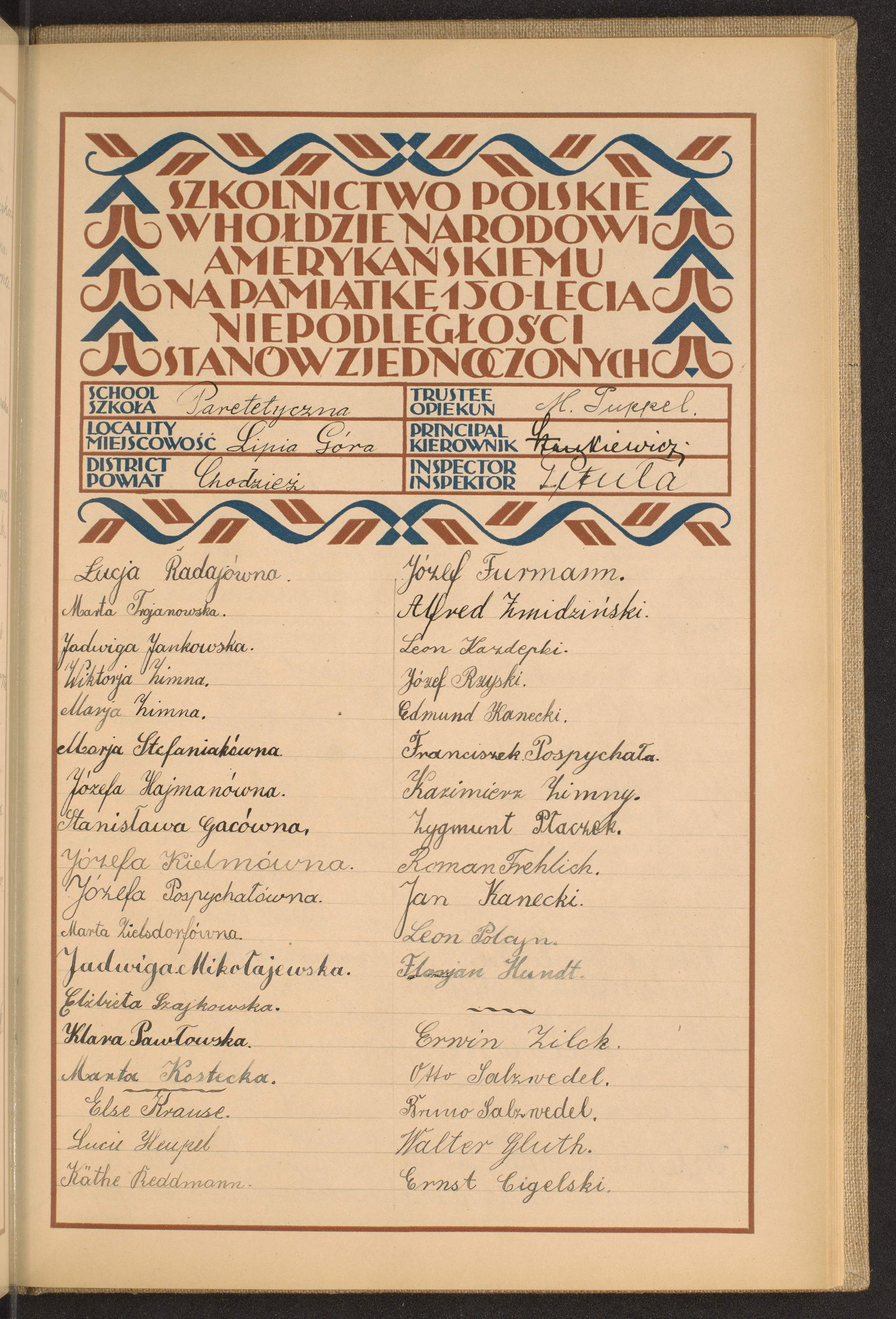 Podpis M. Puppel na stronie nr 197 w tomie nr 29