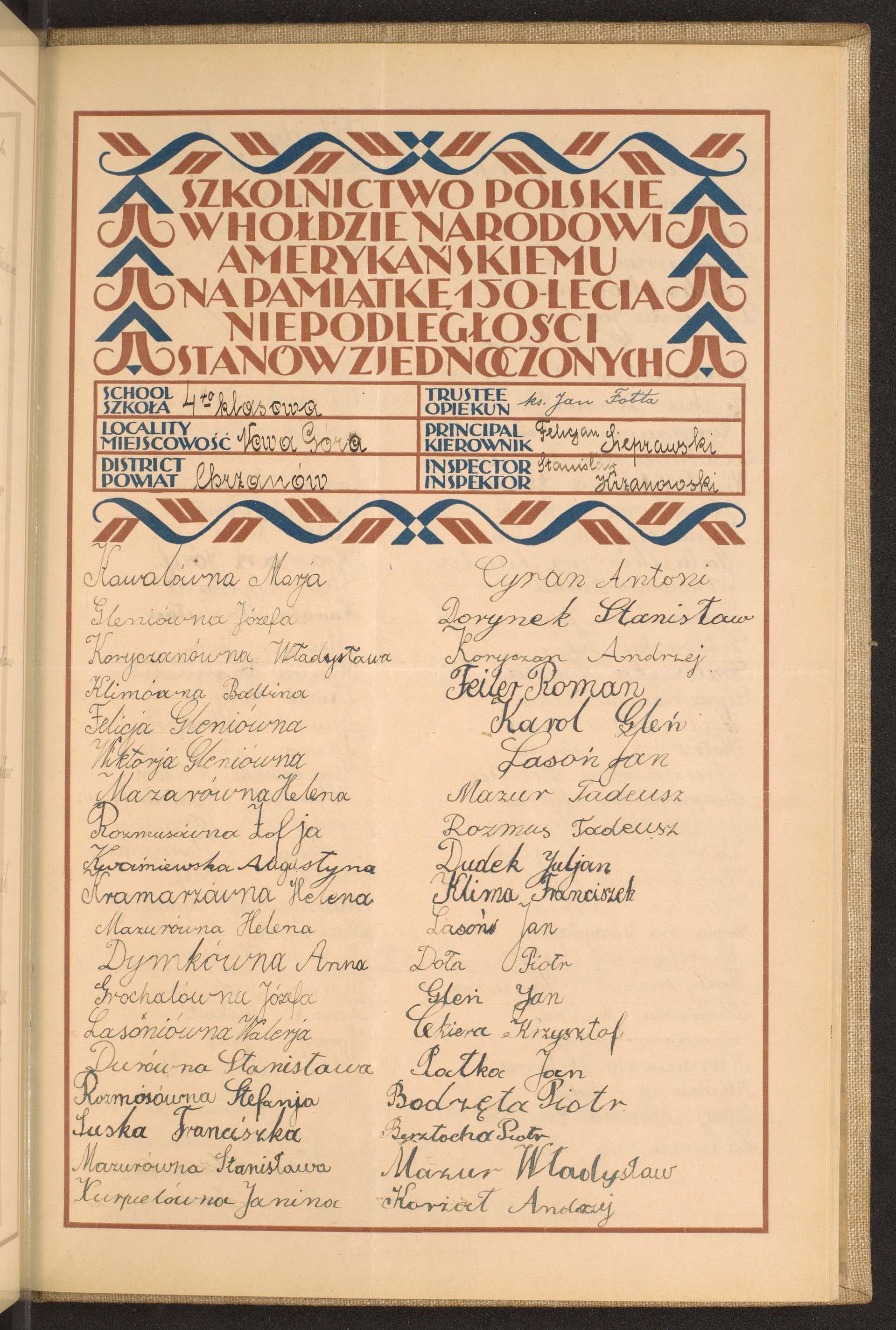 Podpis Jan Fołta na stronie nr 229 w tomie nr 30