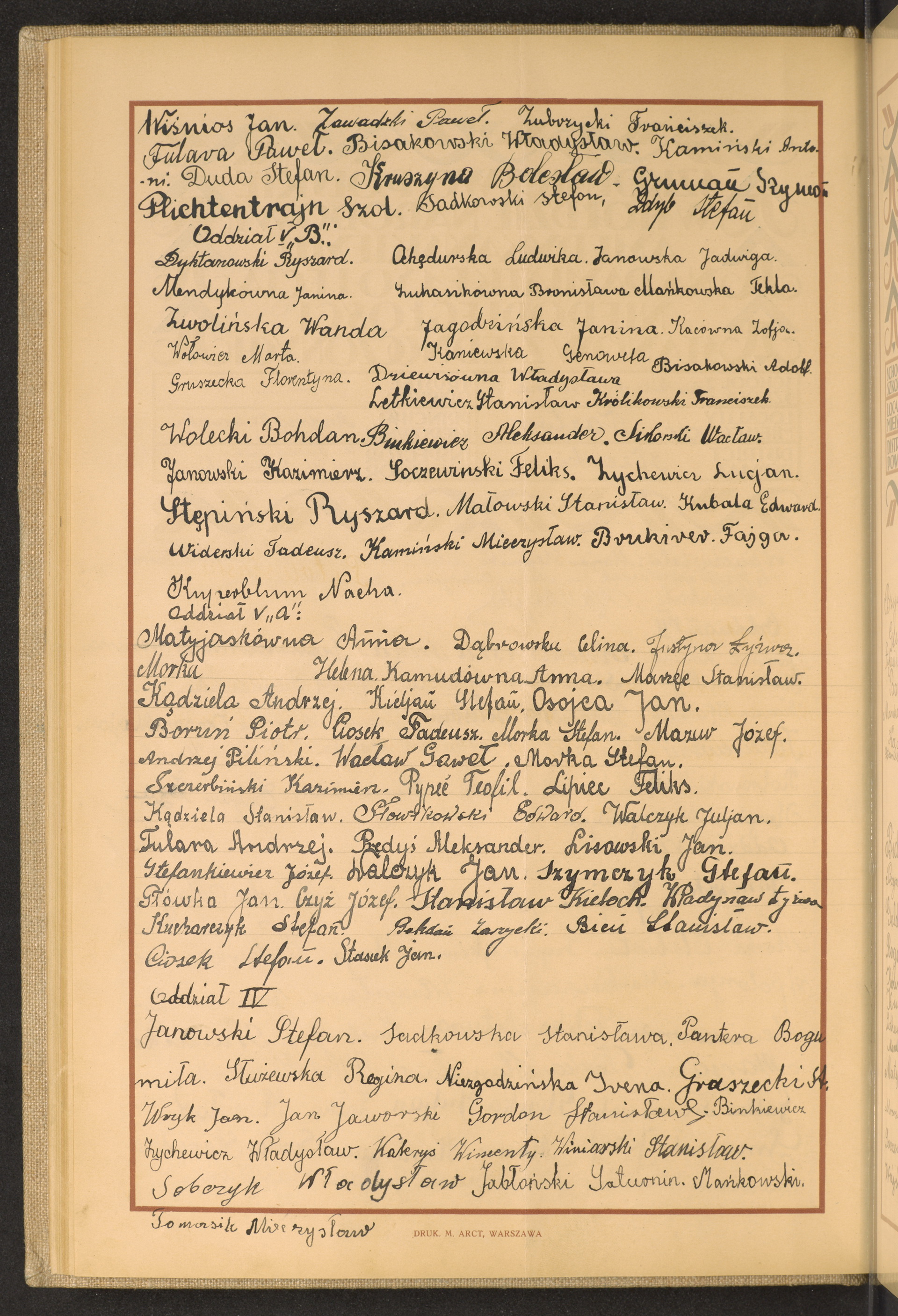 Podpis Władysław Bisakowski na stronie nr 74 w tomie nr 31