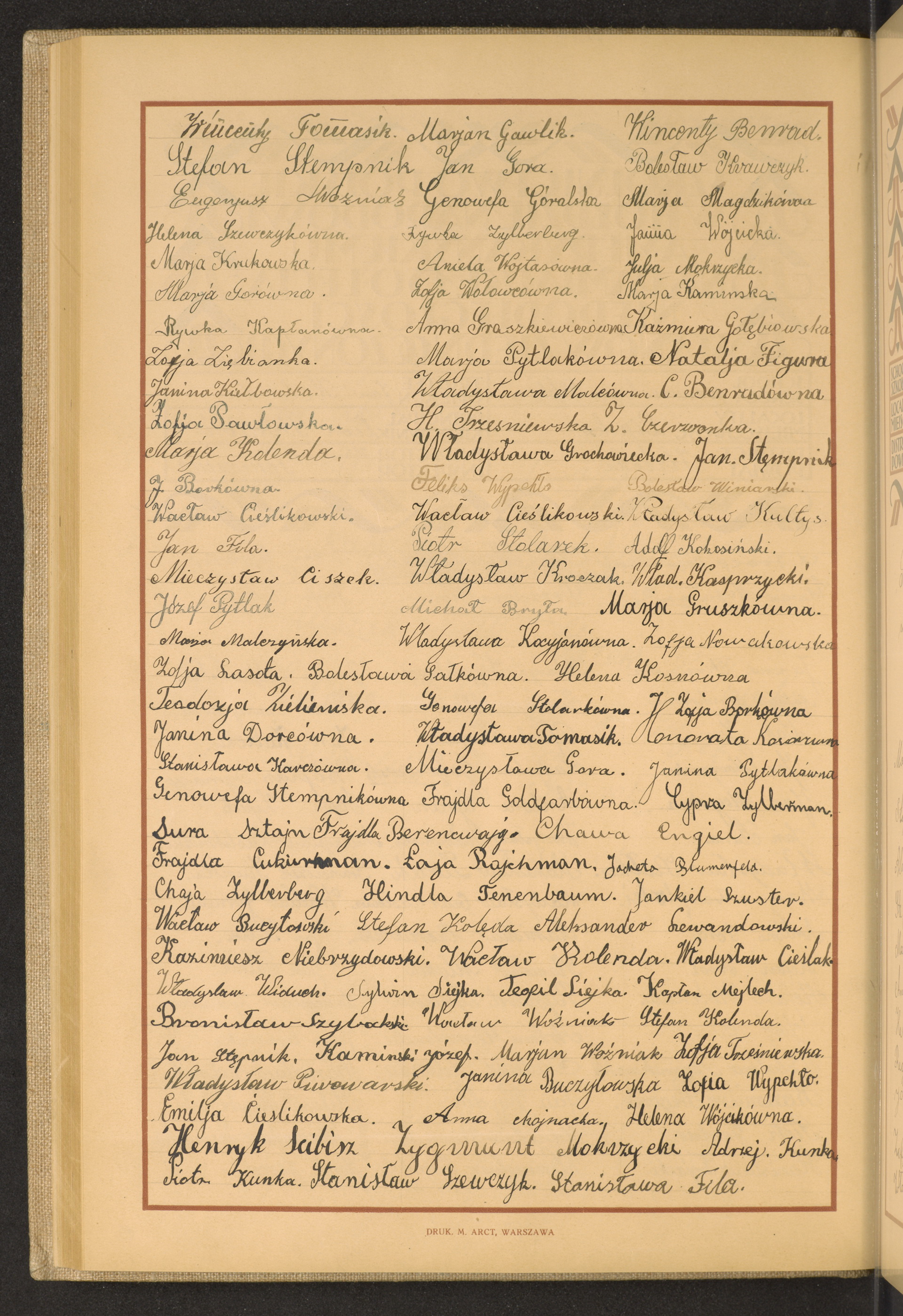 Podpis Wincenty Tomasik na stronie nr 166 w tomie nr 31