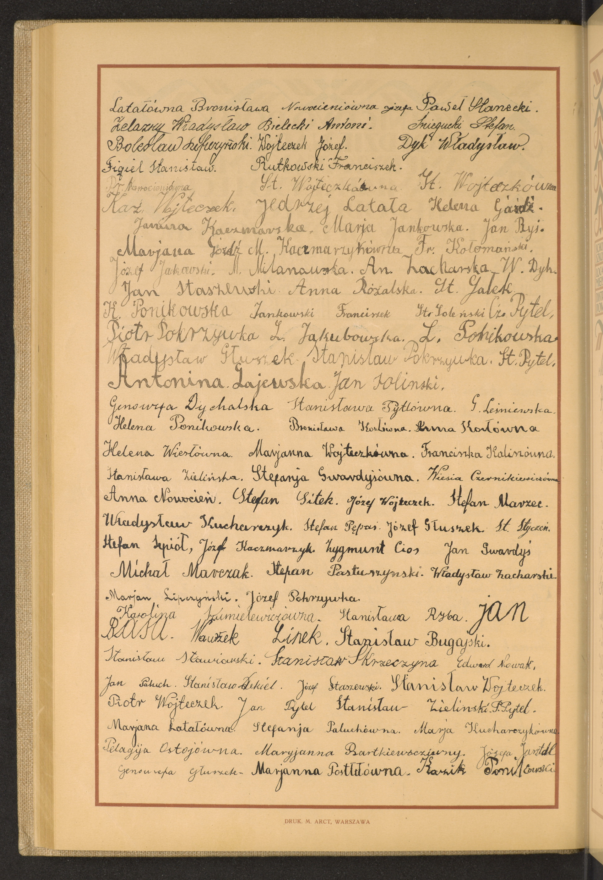 Podpis Józefa Nowocień na stronie nr 176 w tomie nr 31