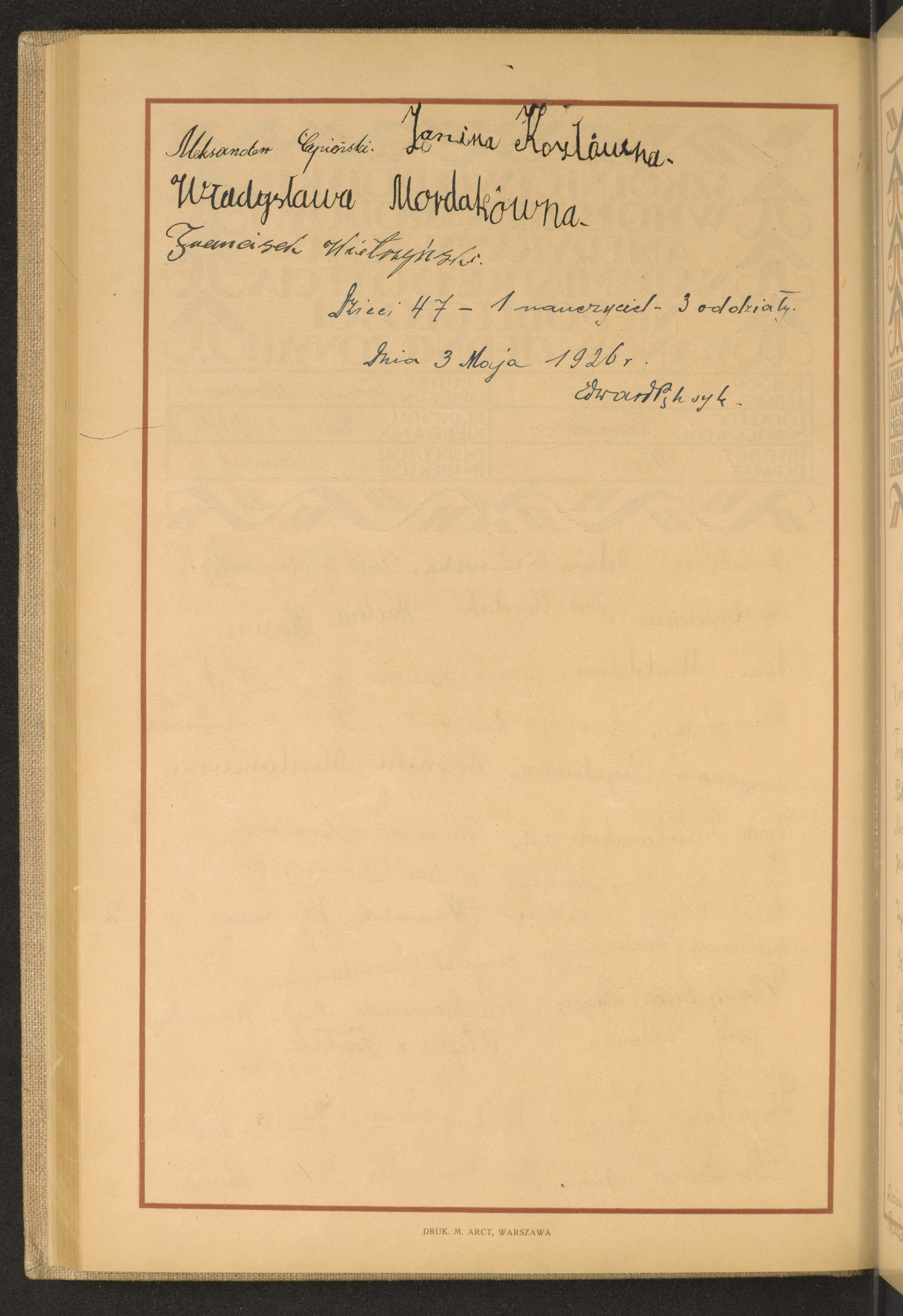 Podpis Edward Pęksyk na stronie nr 192 w tomie nr 31