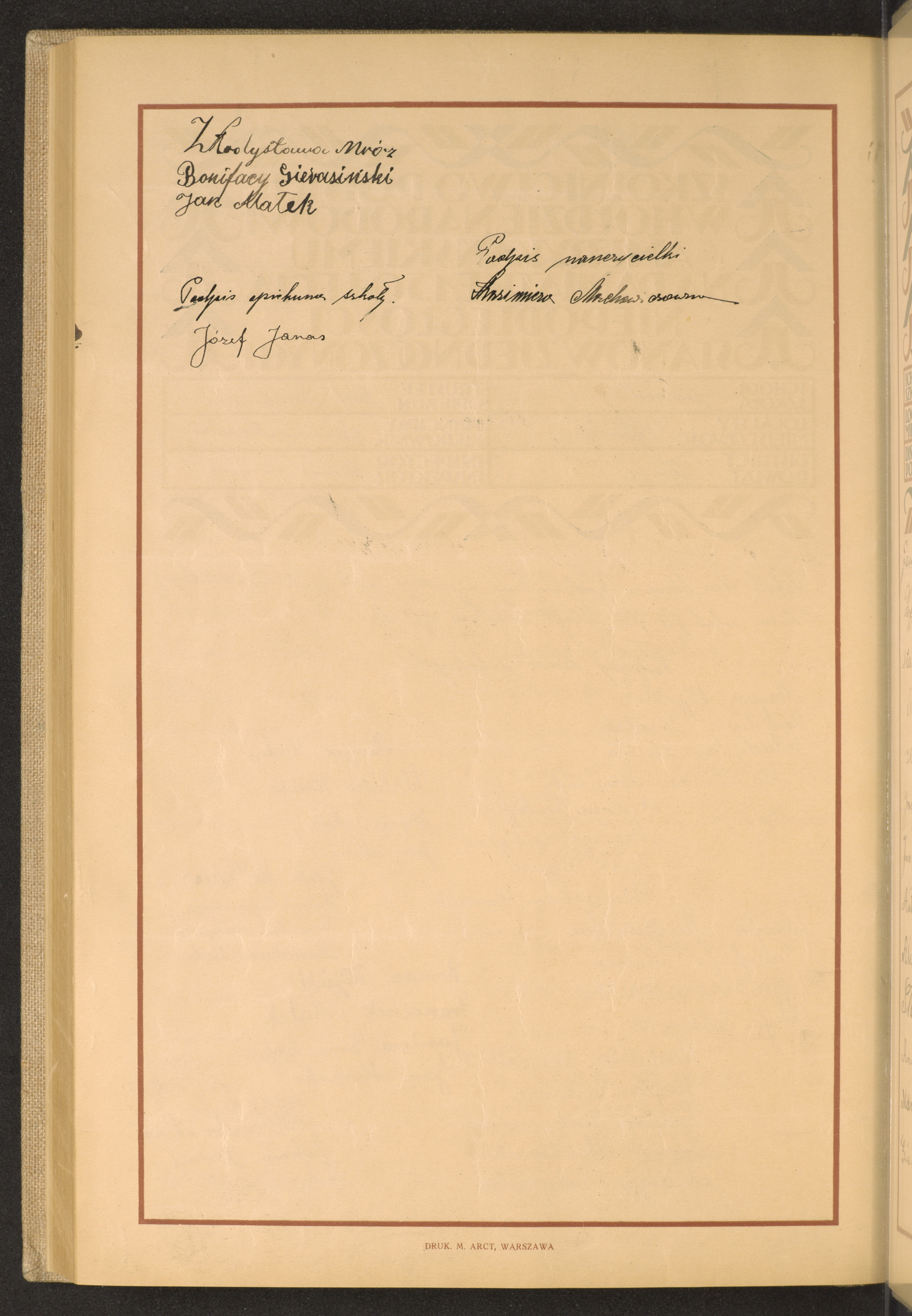 Podpis Władysława Mróz na stronie nr 266 w tomie nr 31