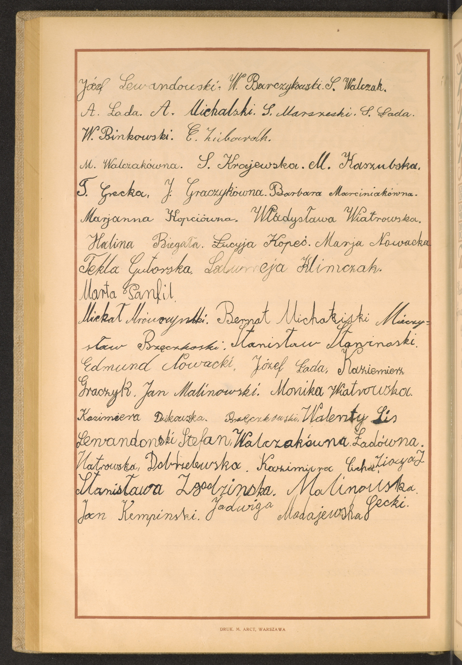 Podpis  Secki na stronie nr 136 w tomie nr 32