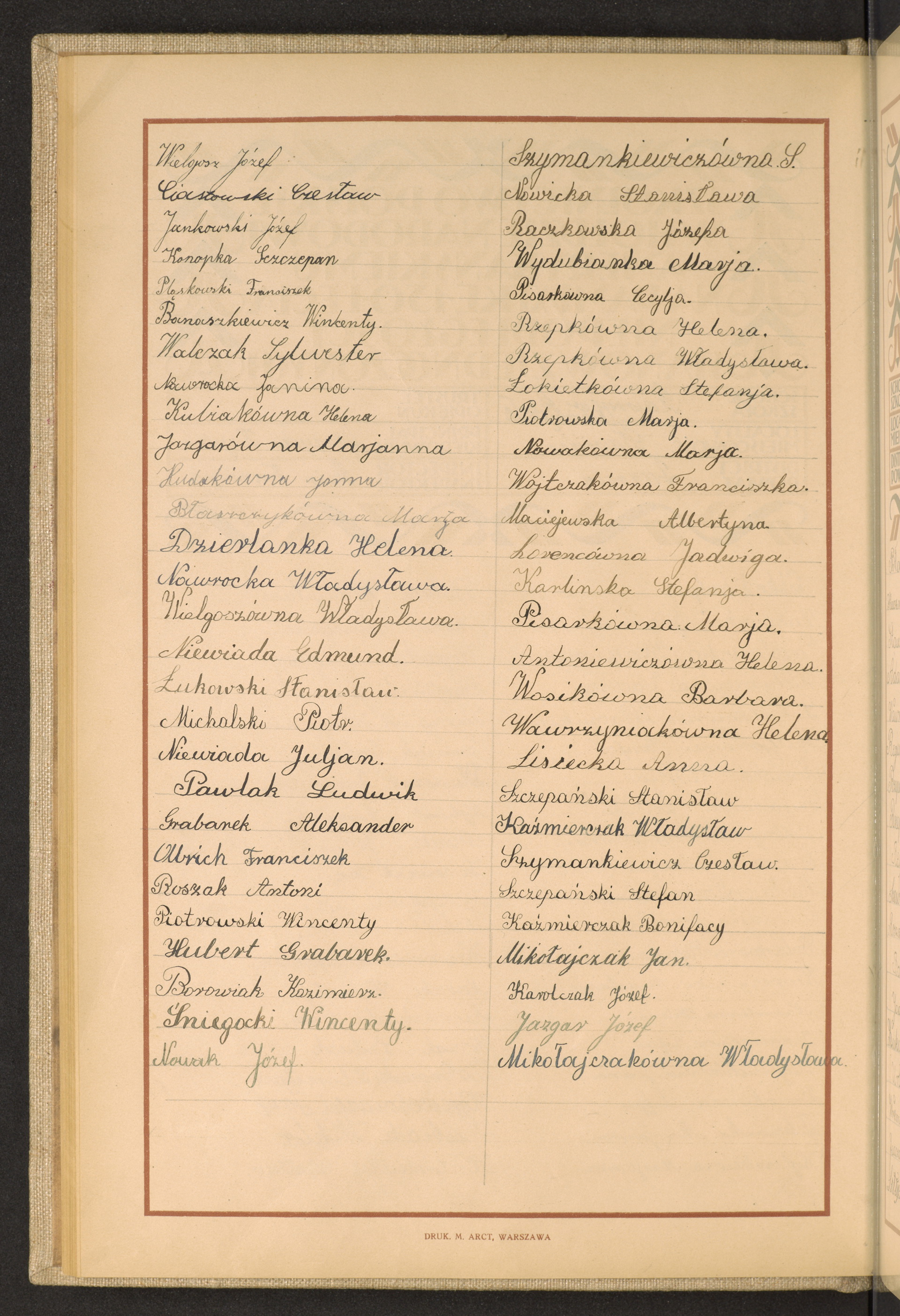 Podpis Józef Wielgosz na stronie nr 52 w tomie nr 33