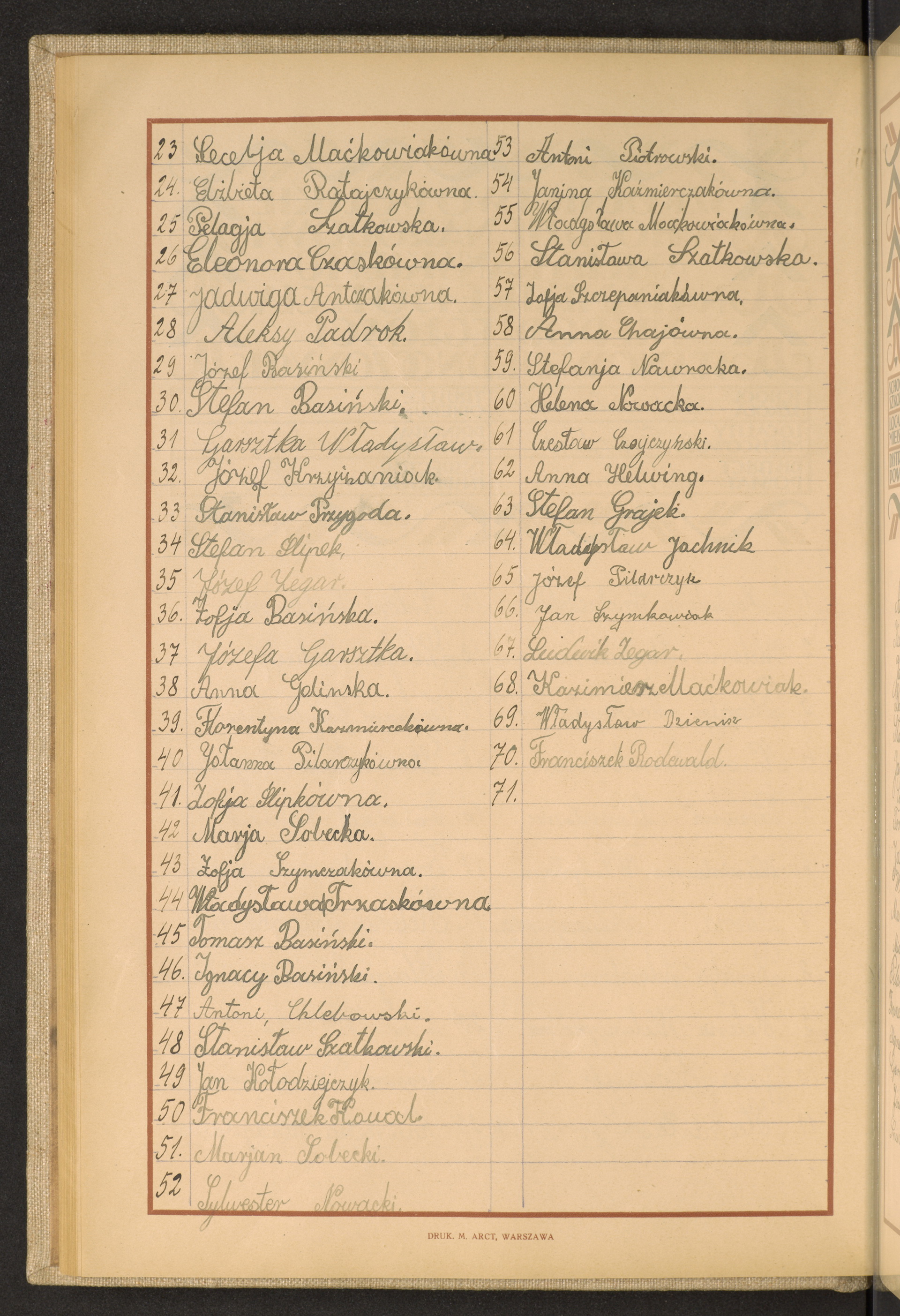 Podpis Joanna Pilarczyk na stronie nr 62 w tomie nr 33