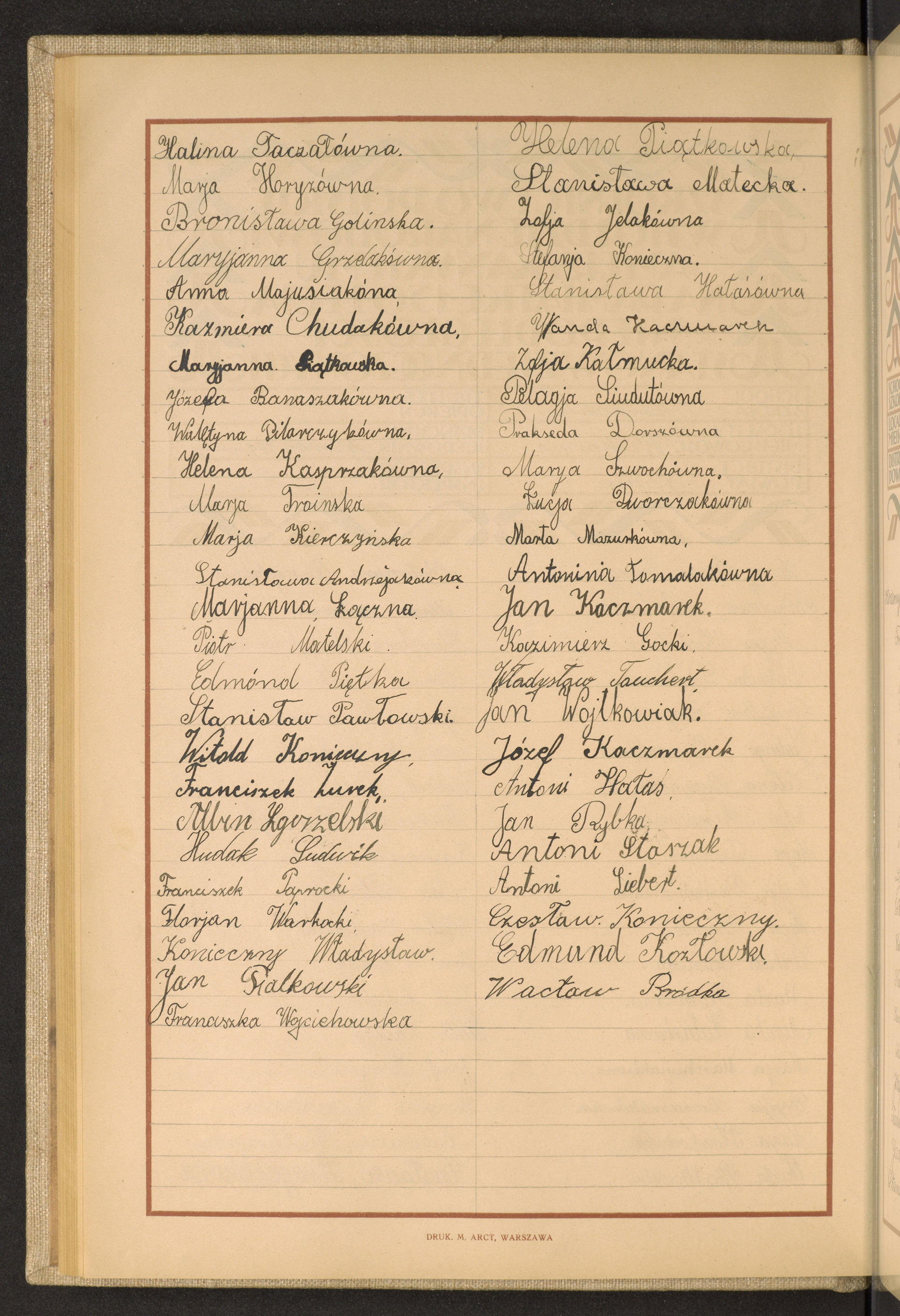 Podpis Edmund Kozłowski na stronie nr 66 w tomie nr 33