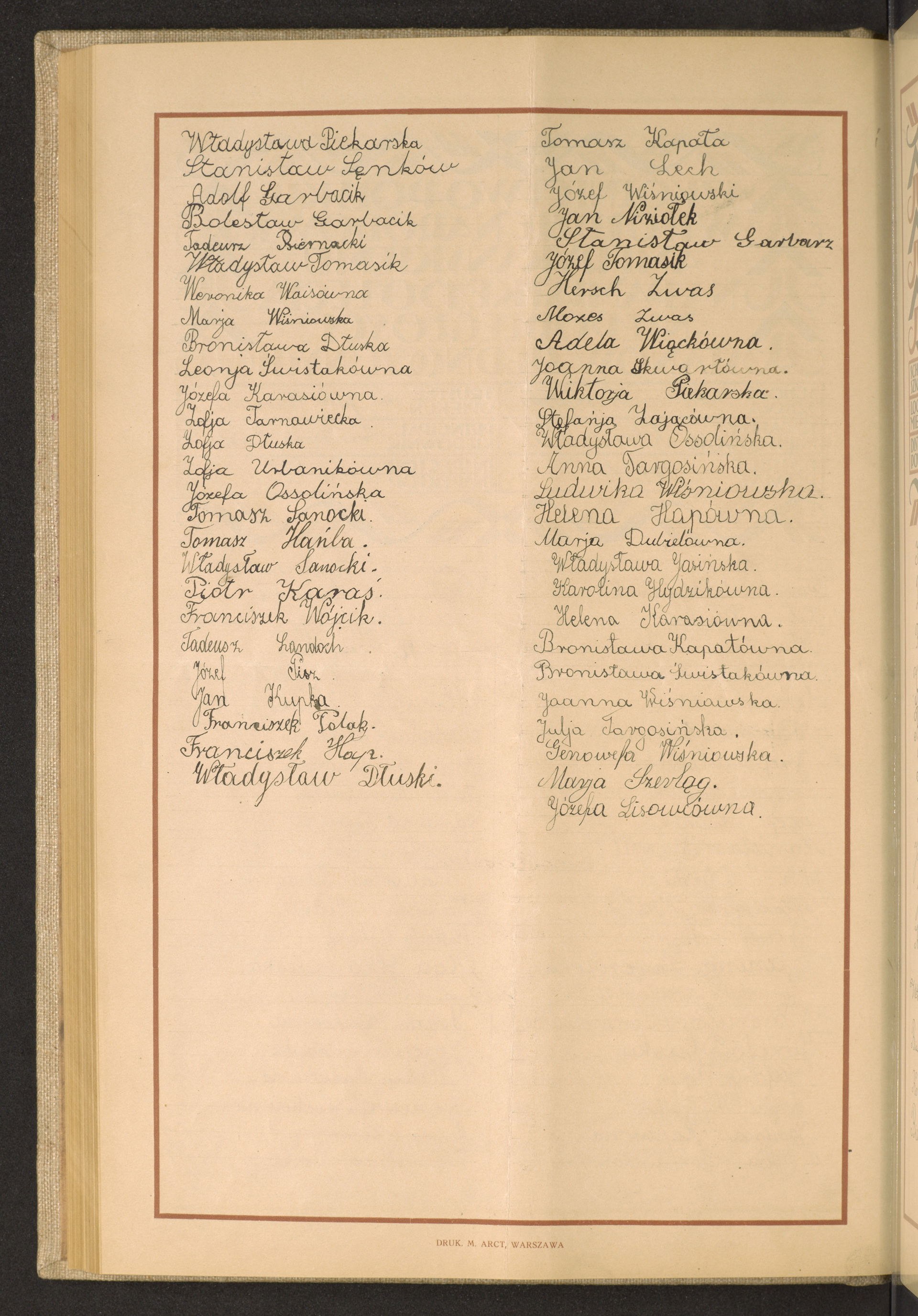 Podpis Weronika Wais na stronie nr 176 w tomie nr 33