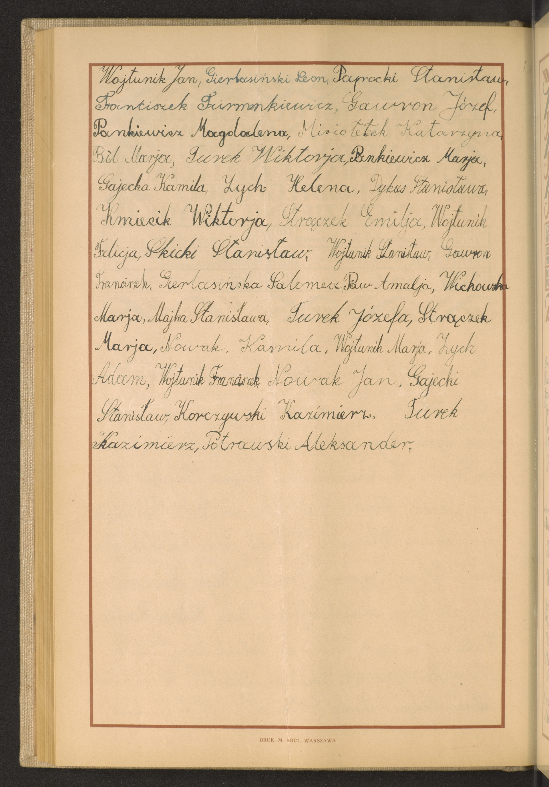 Podpis Jan Wojtunik na stronie nr 188 w tomie nr 33