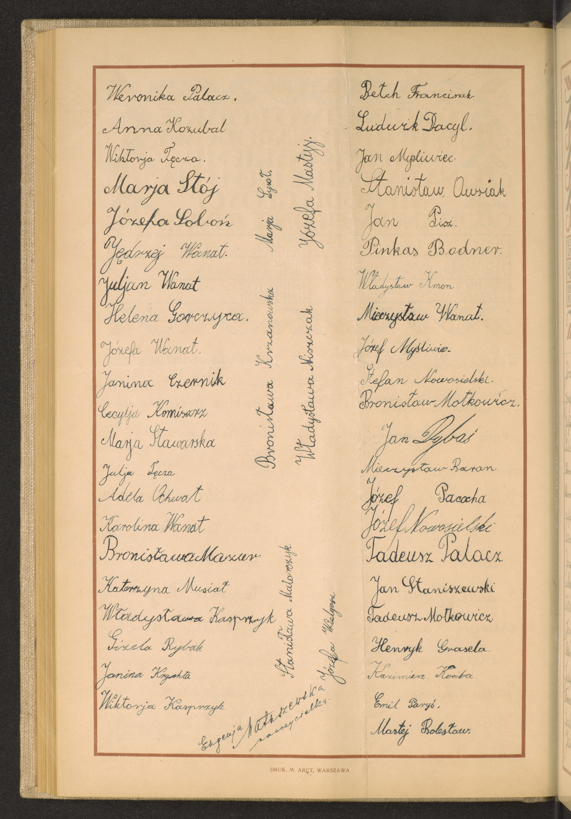 Podpis Bolesław Mastej na stronie nr 192 w tomie nr 33