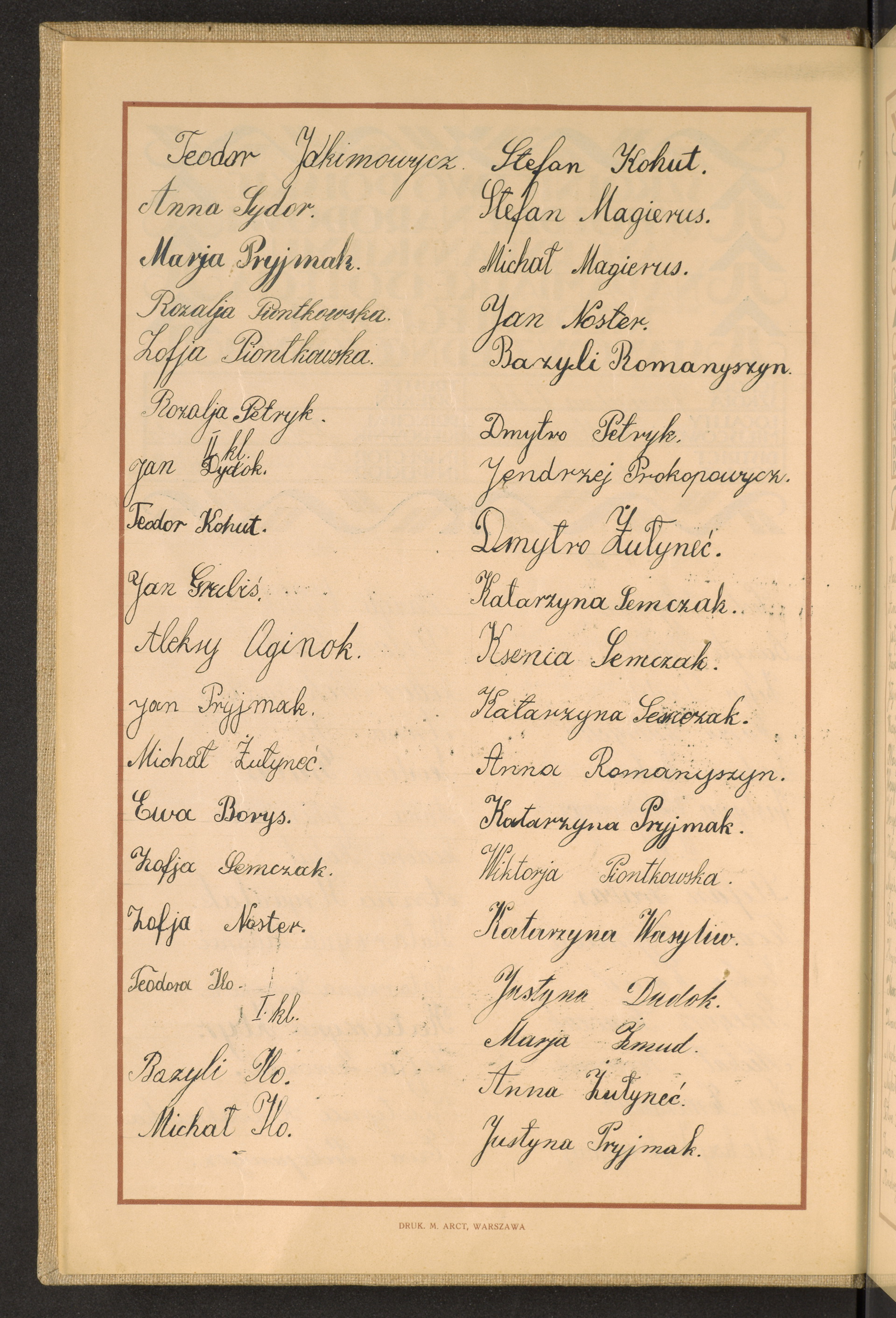 Podpis Teodor Jakimowycz na stronie nr 10 w tomie nr 34