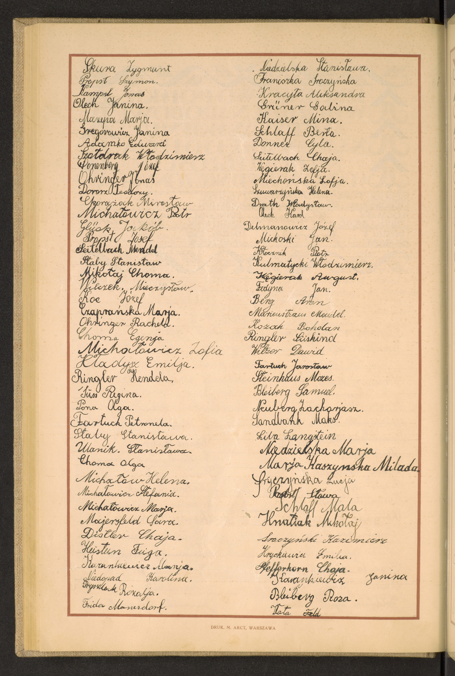 Podpis Mikołaj Choma na stronie nr 112 w tomie nr 34