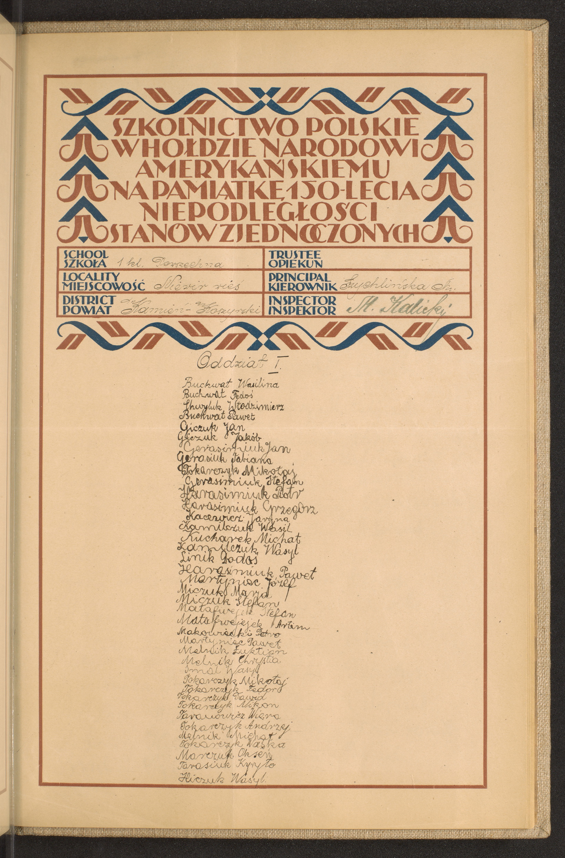 Podpis Wasyl Hiczuk na stronie nr 251 w tomie nr 34