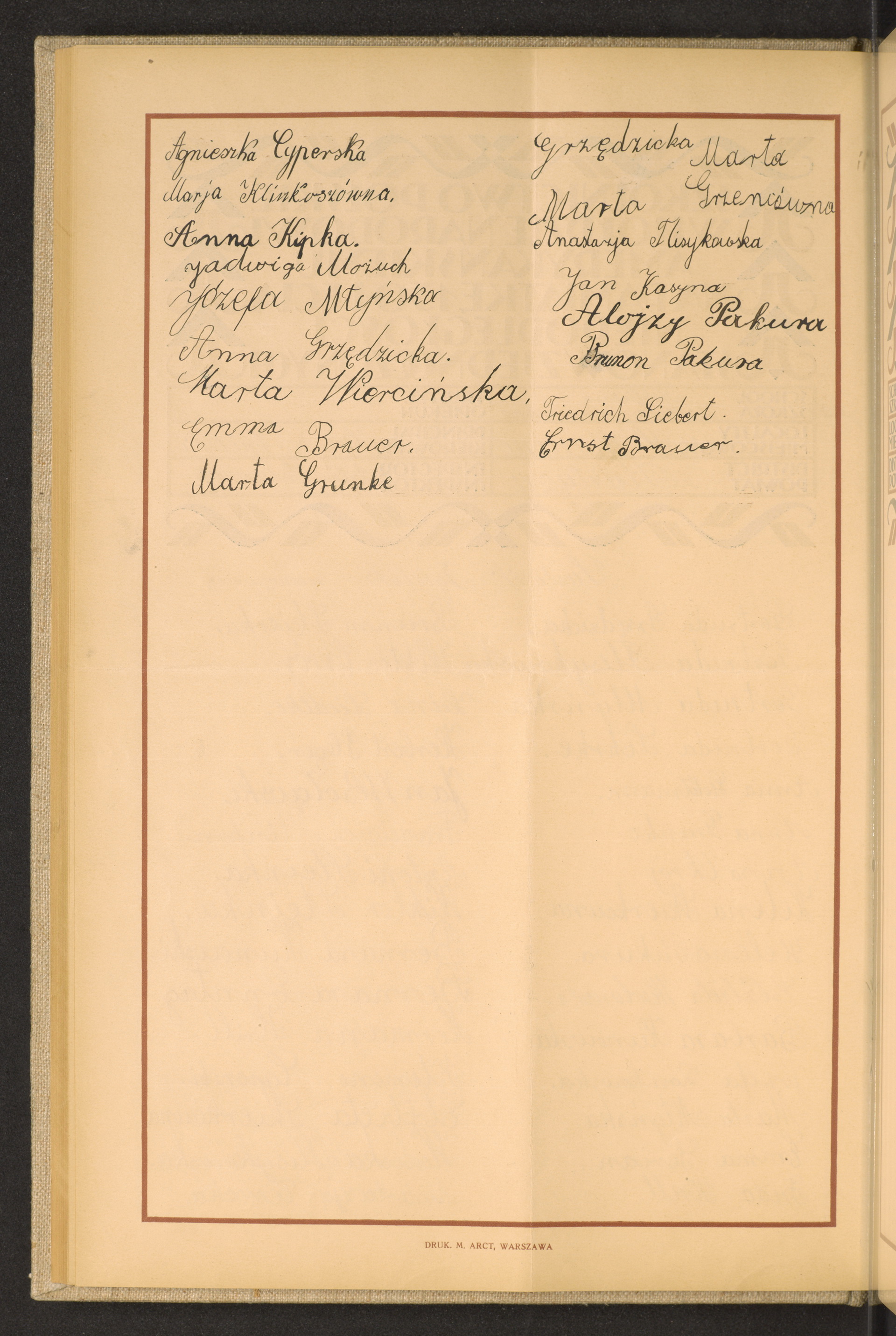 Podpis Ernst Brauer na stronie nr 74 w tomie nr 35