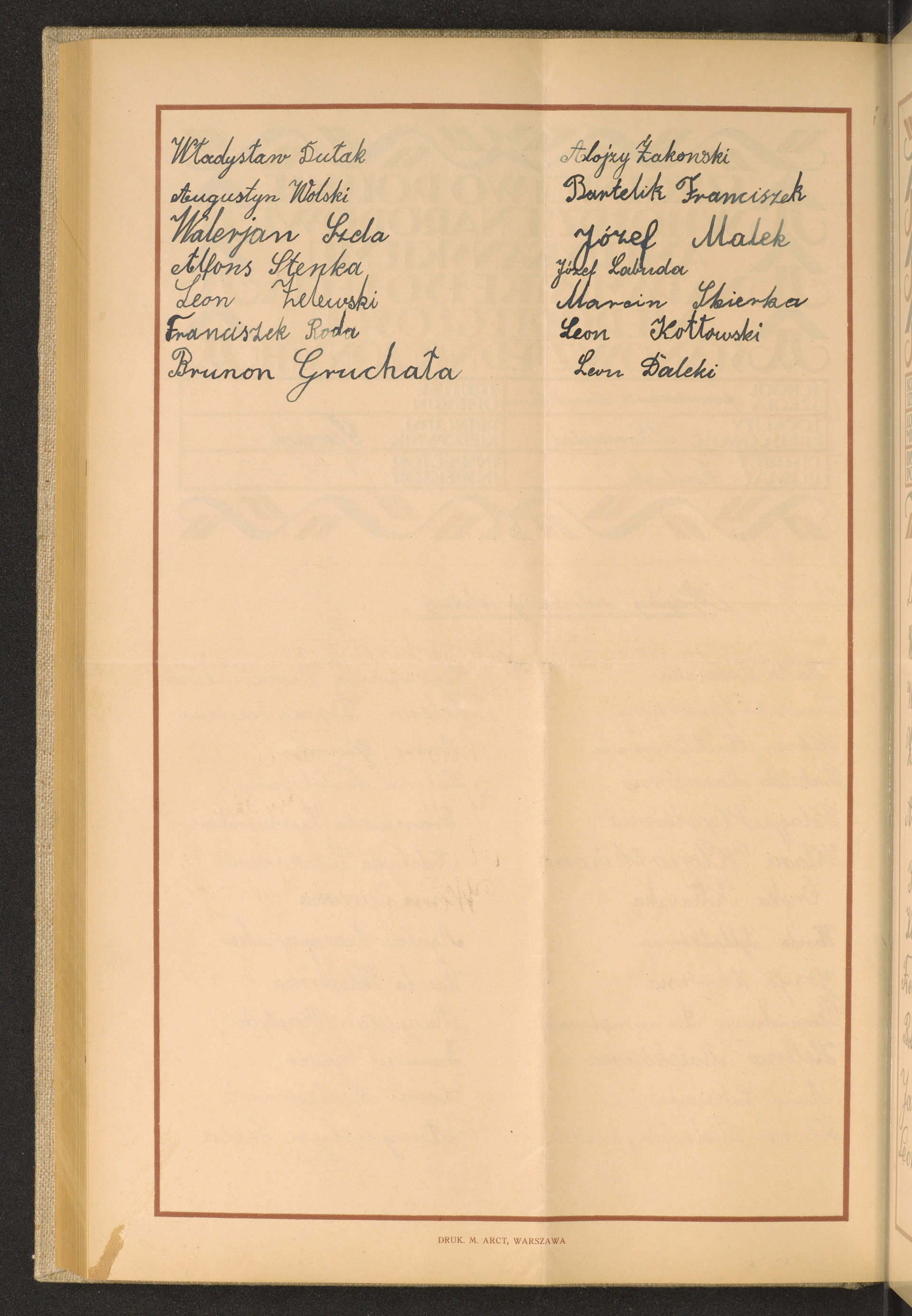 Podpis Leon Daleki na stronie nr 218 w tomie nr 35