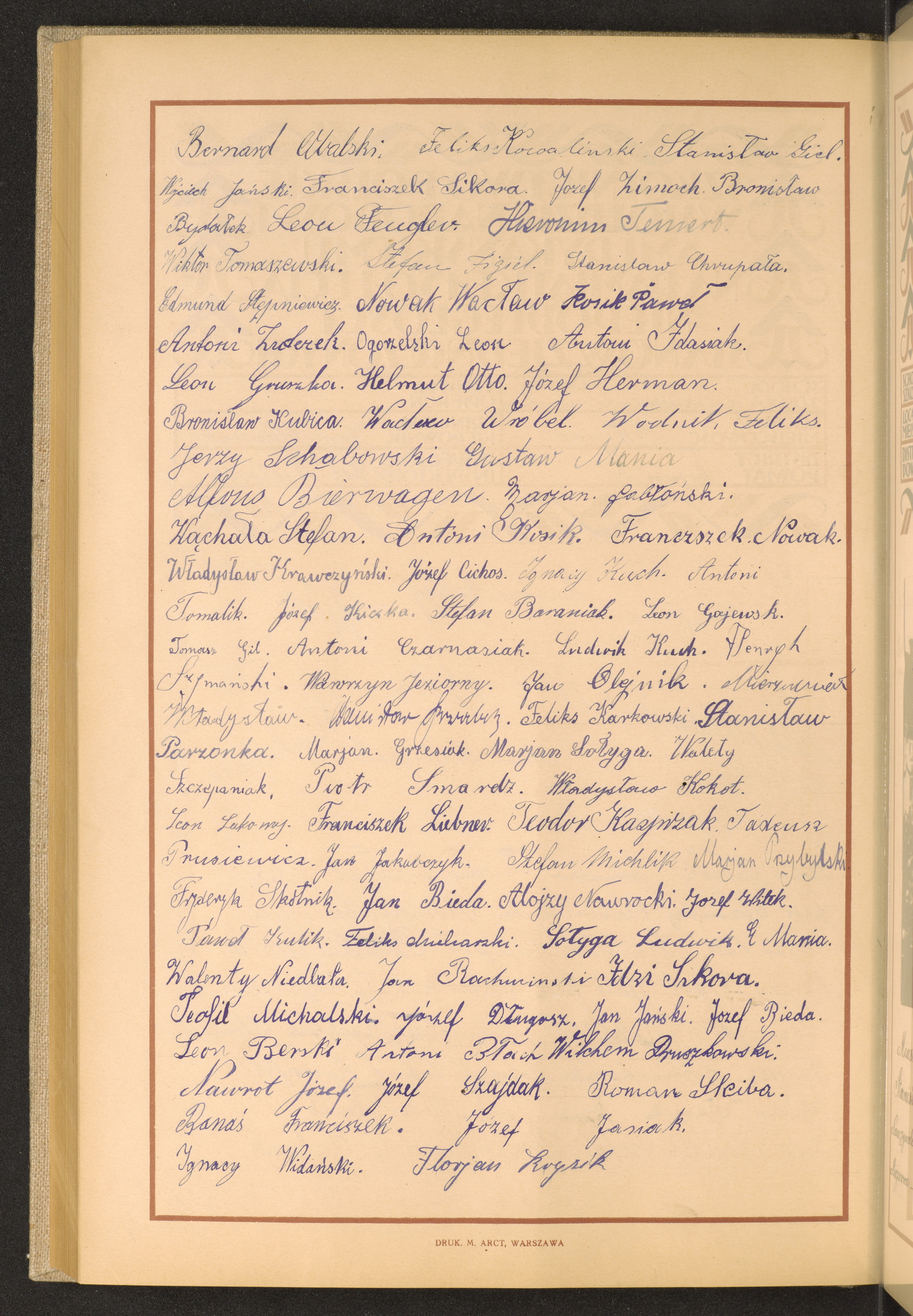 Podpis Józef Kiczka na stronie nr 264 w tomie nr 35