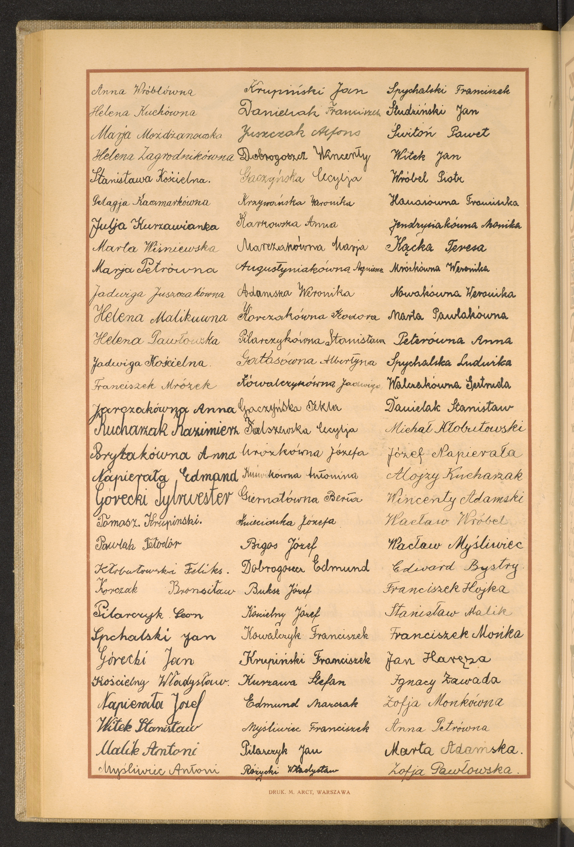 Podpis Zofia Pawłowska na stronie nr 102 w tomie nr 36