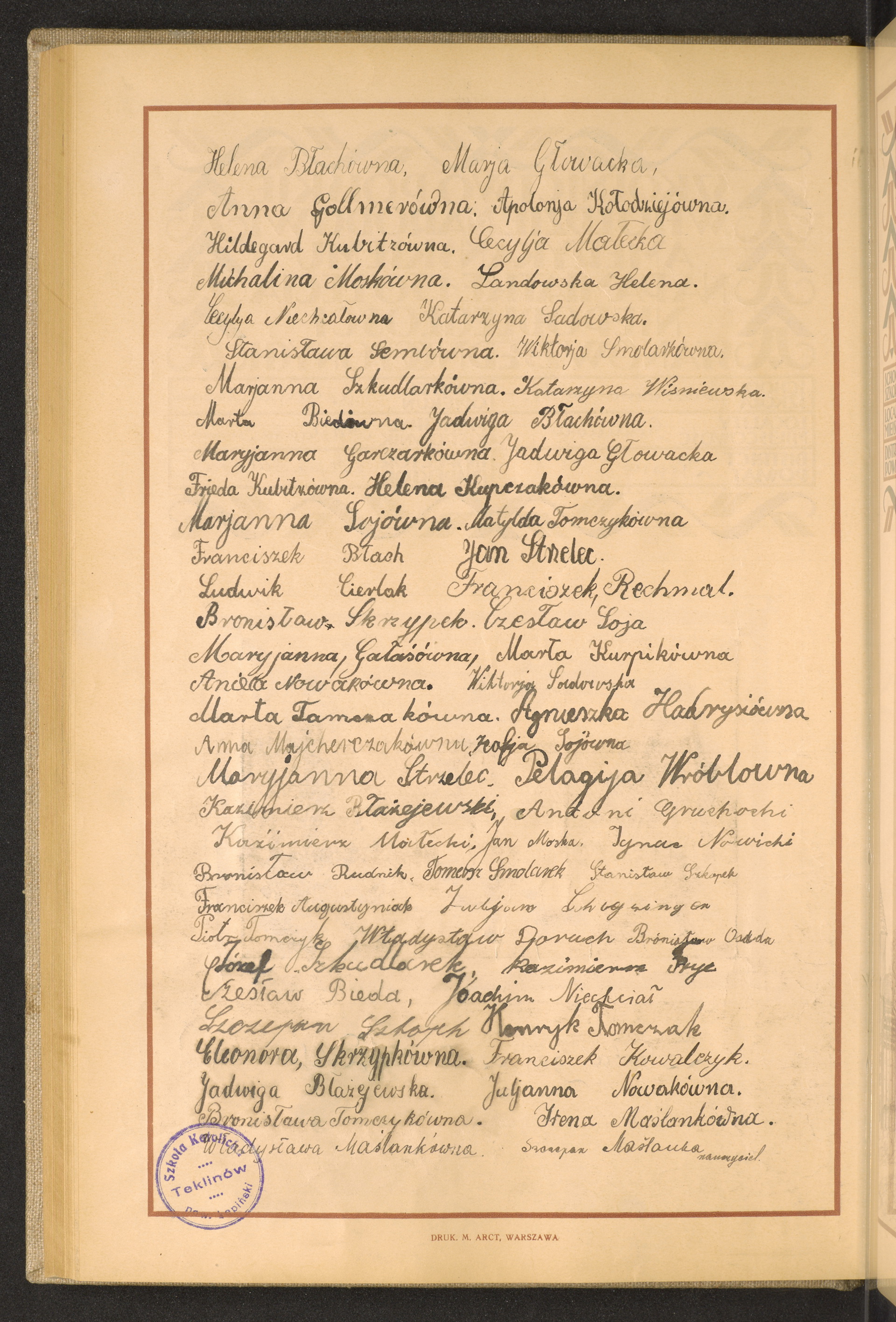 Podpis Franciszek Błach na stronie nr 126 w tomie nr 36