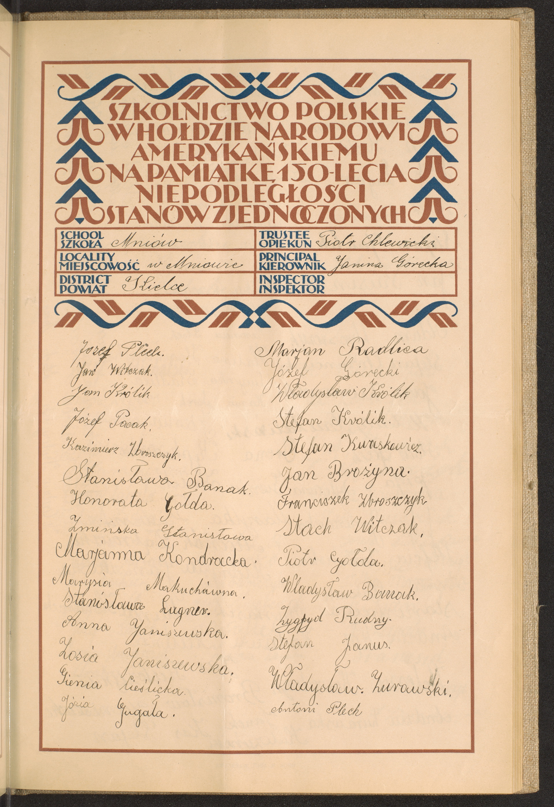 Podpis Piotr Chlewicki na stronie nr 175 w tomie nr 36