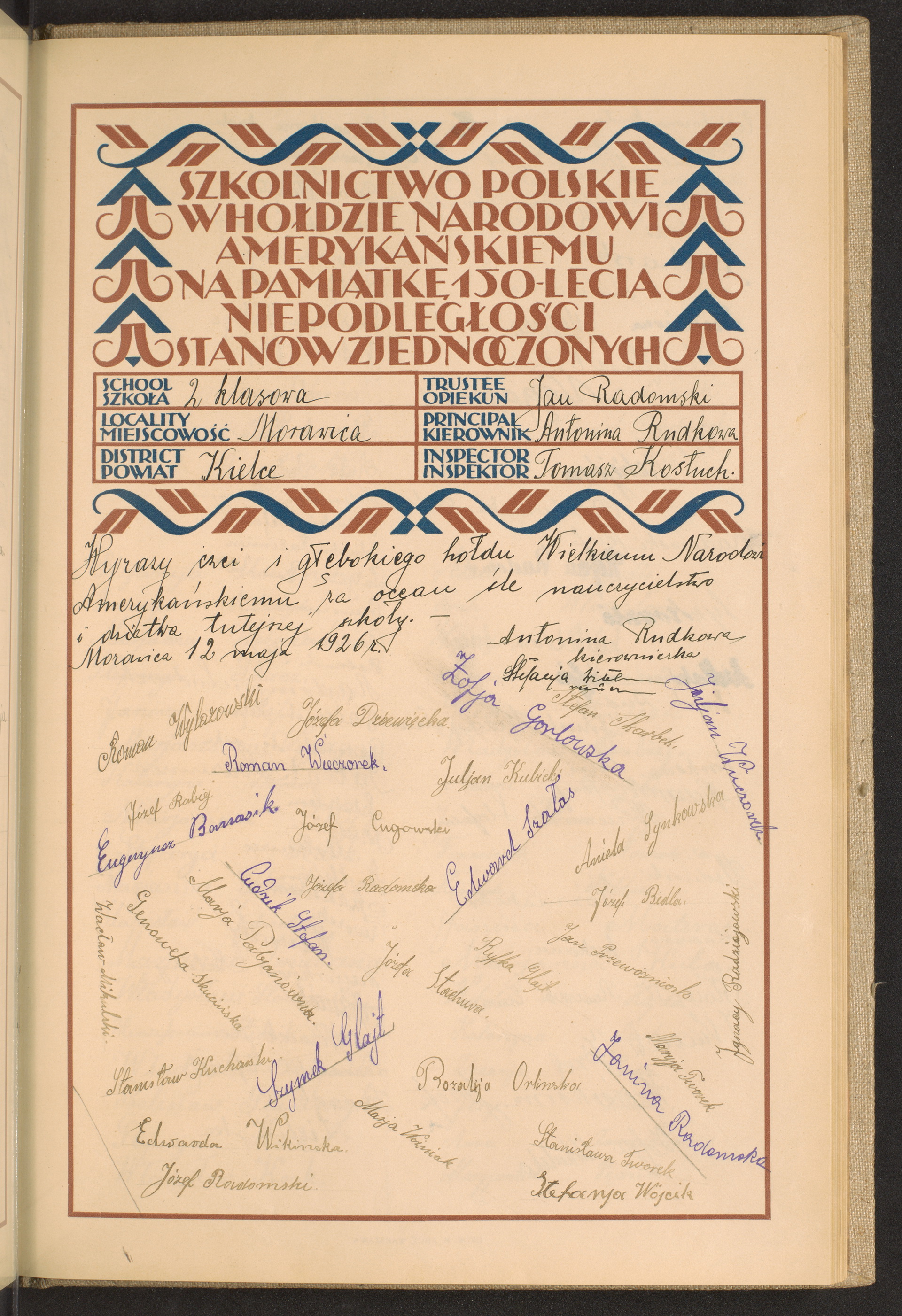 Podpis Stefania Wójcik na stronie nr 199 w tomie nr 36