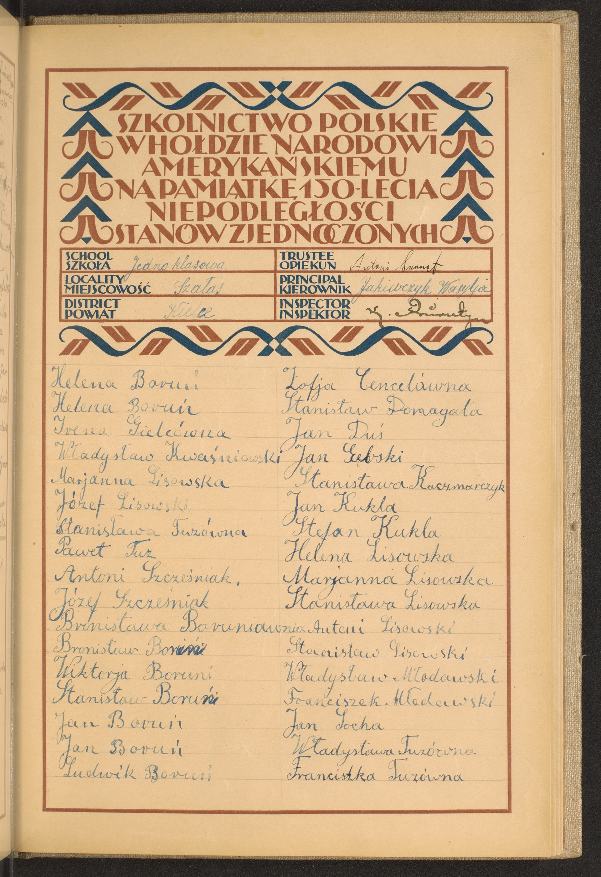 Podpis Antoni Lisowski na stronie nr 207 w tomie nr 36