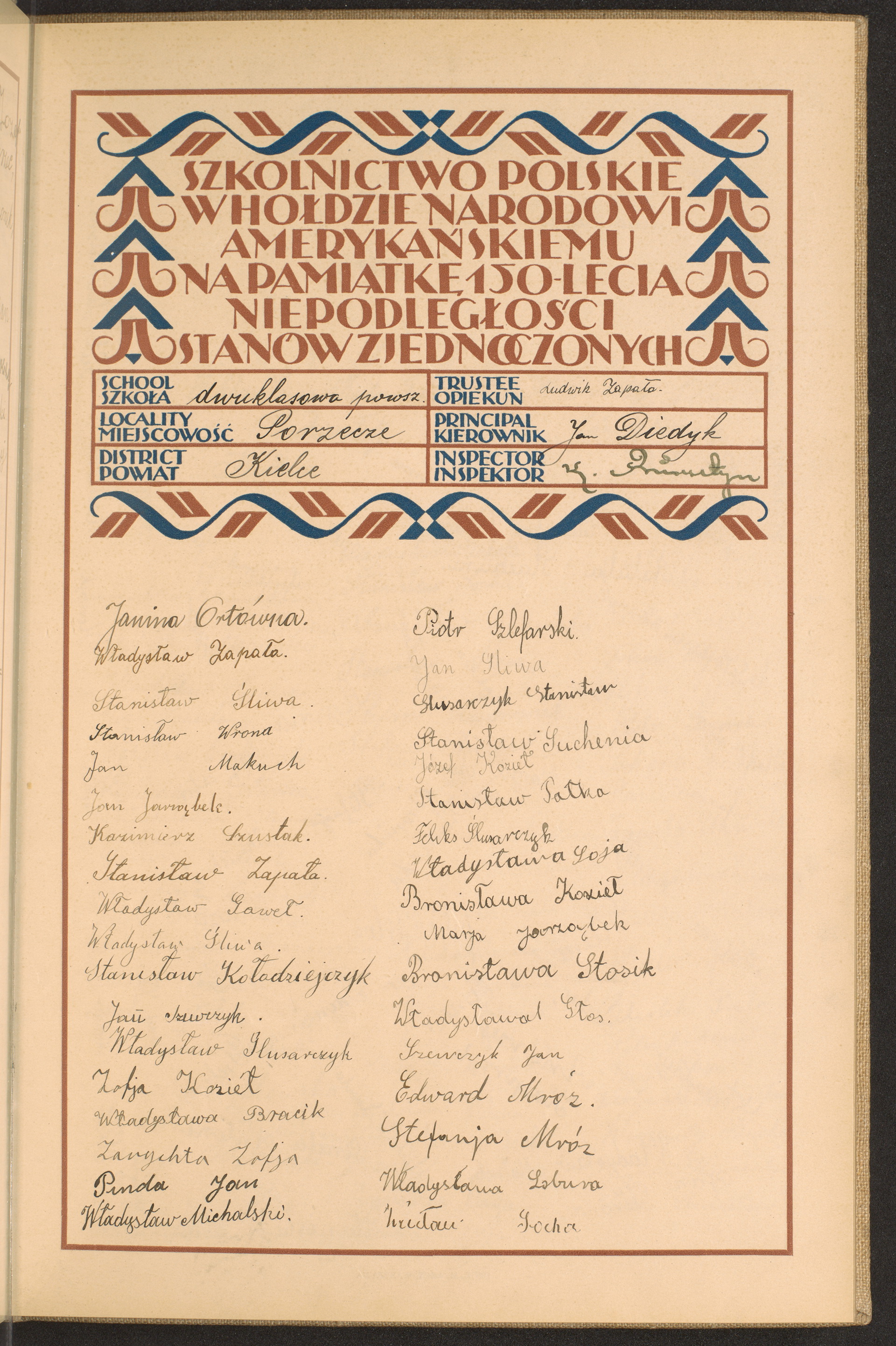 Podpis Ludwik Zapała na stronie nr 39 w tomie nr 37