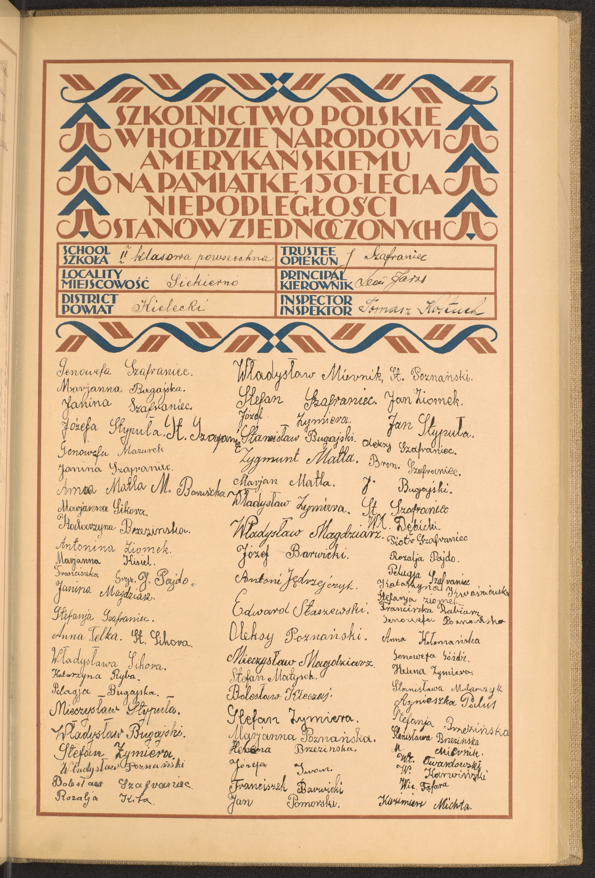 Podpis J. Szafraniec na stronie nr 83 w tomie nr 37