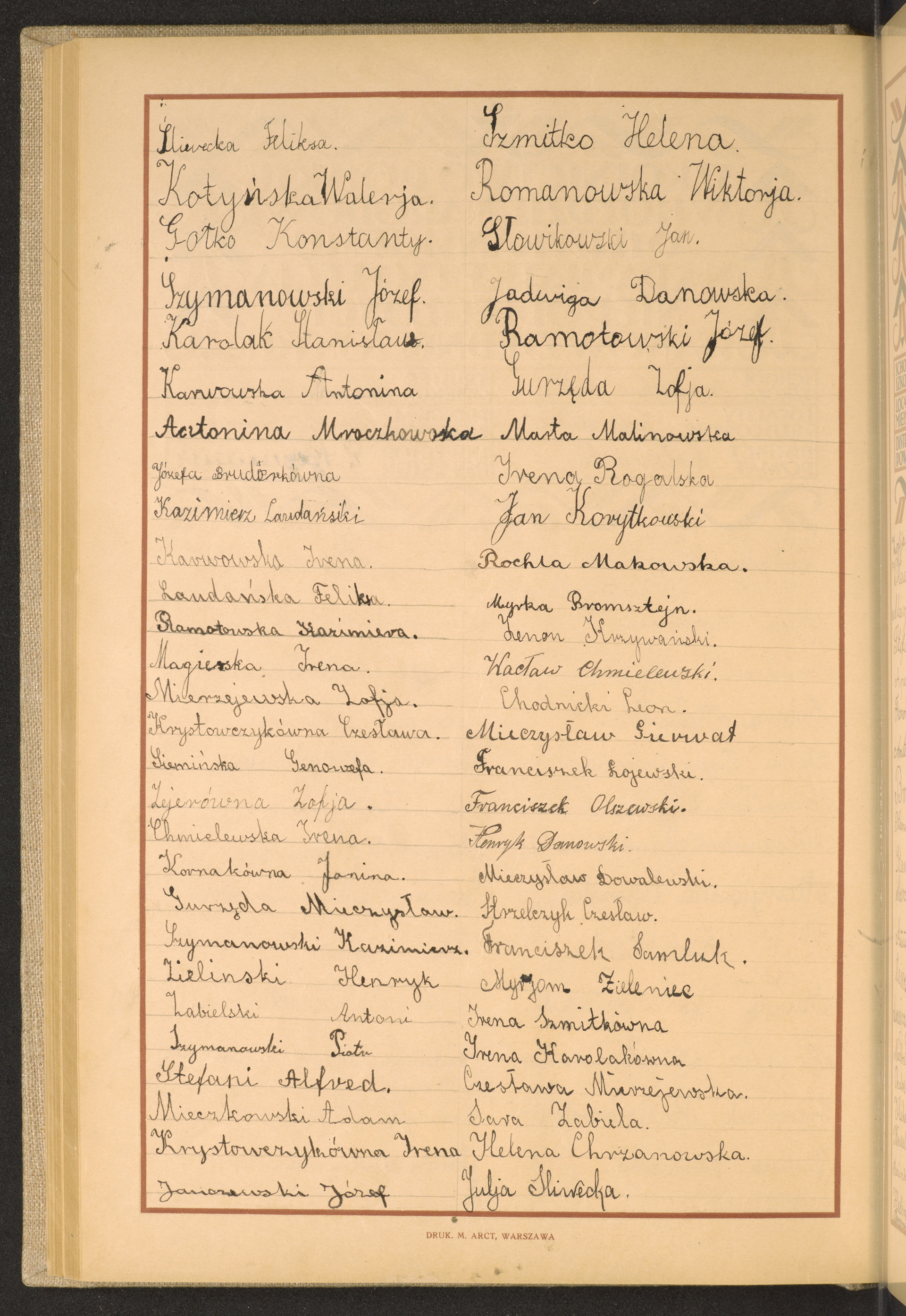 Podpis Julia Śliwecka na stronie nr 200 w tomie nr 37