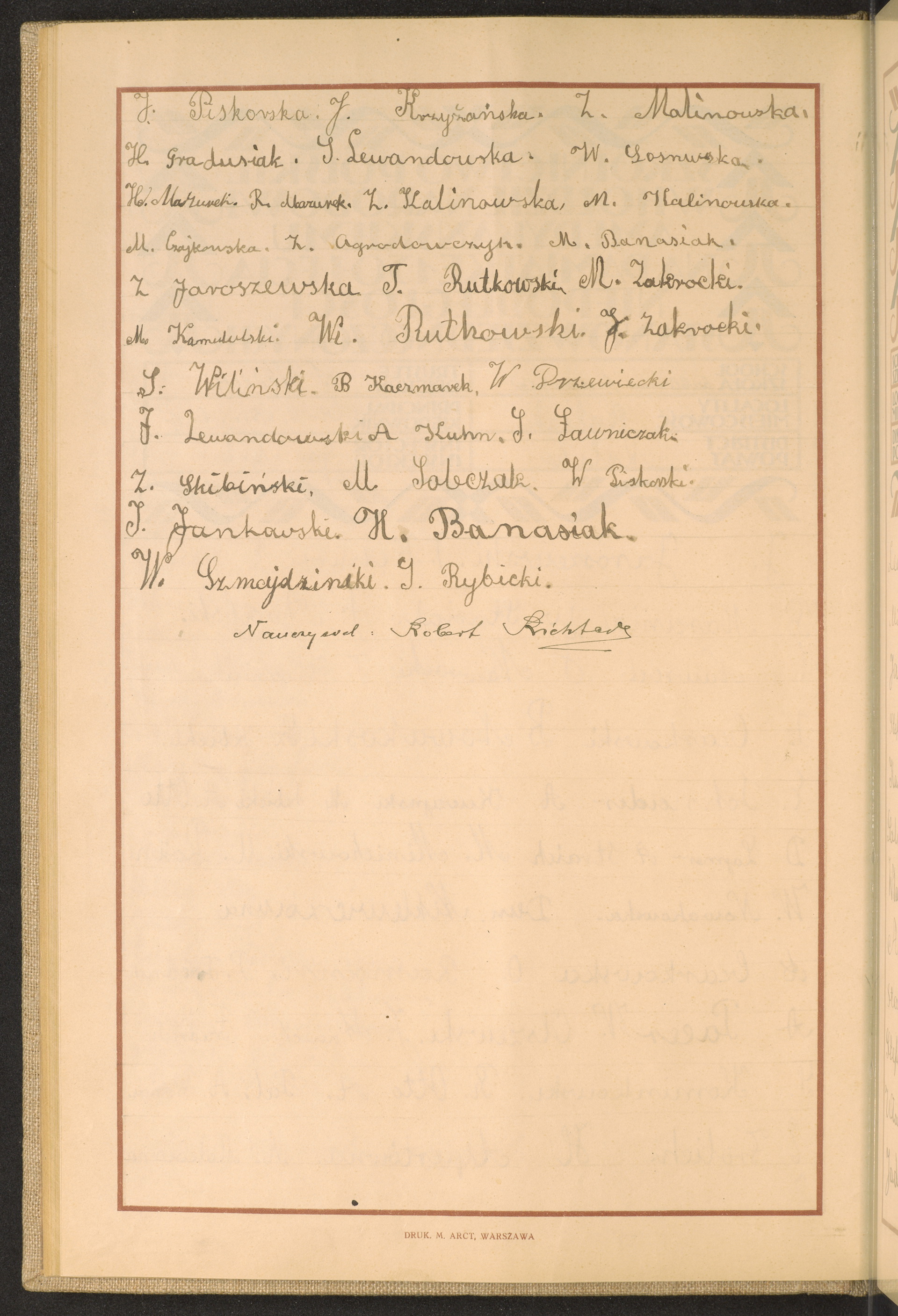 Podpis J. Piskorska na stronie nr 66 w tomie nr 38