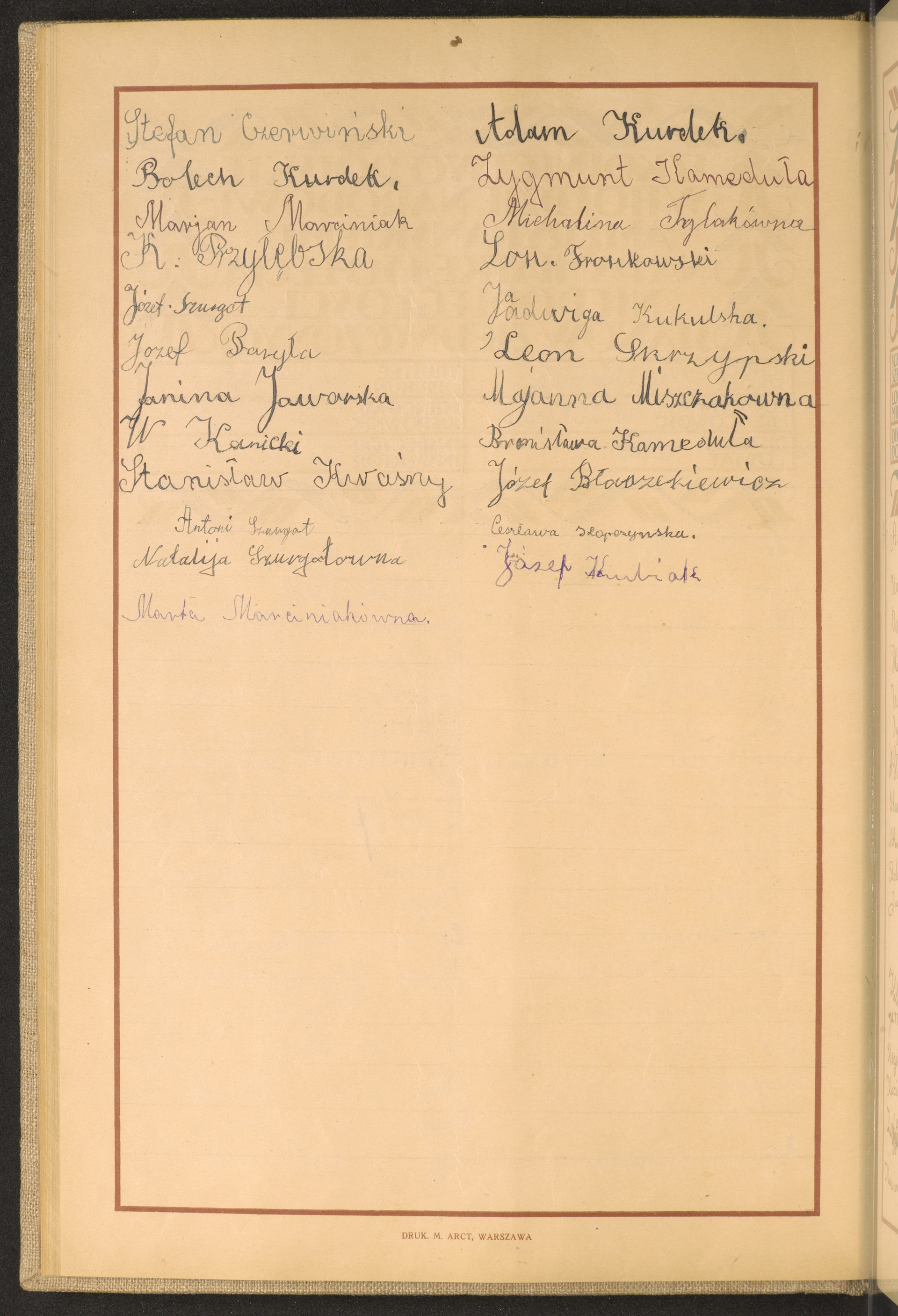 Podpis Marta Marciniak na stronie nr 76 w tomie nr 38