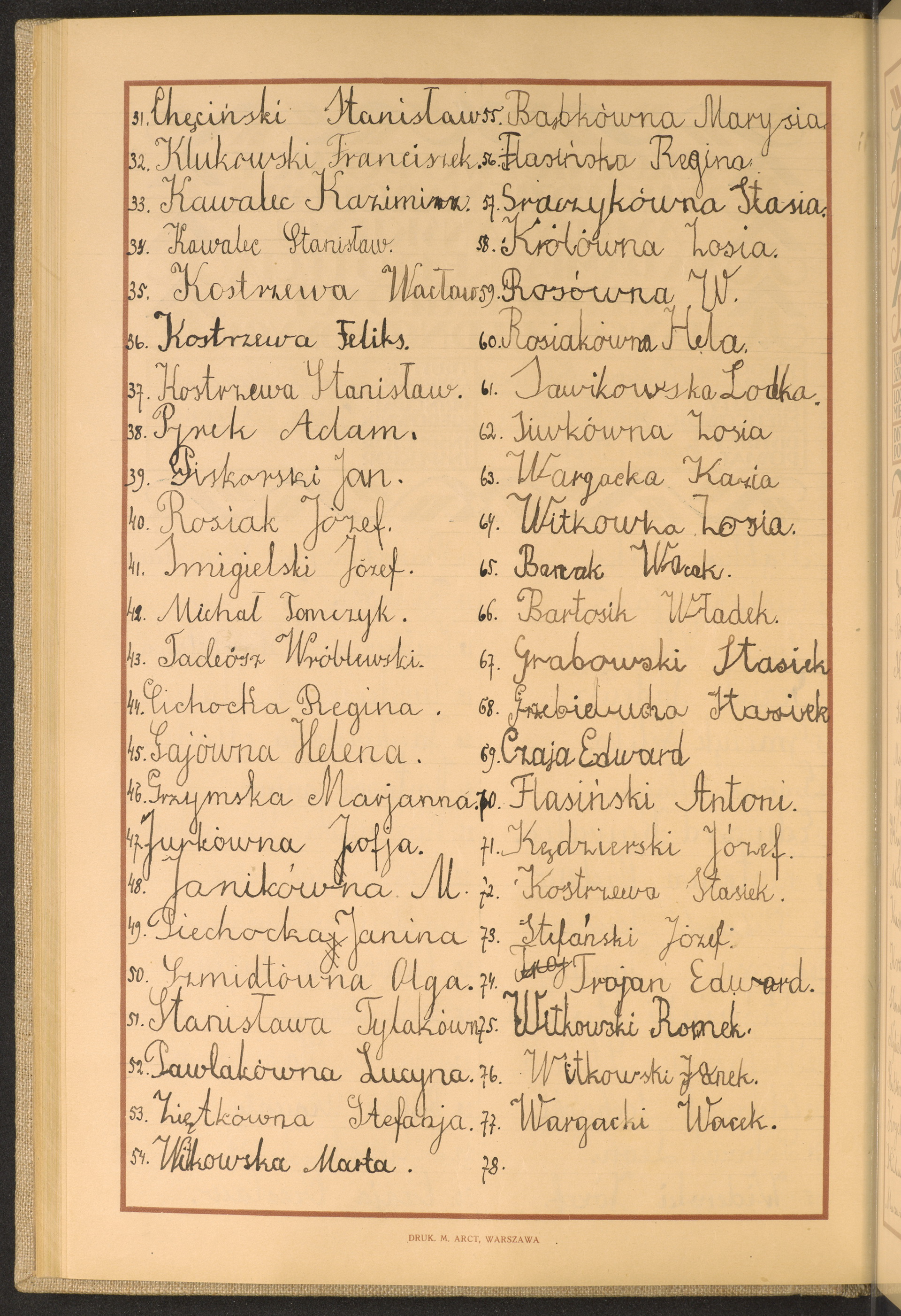 Podpis Stanisław Chęciński  na stronie nr 106 w tomie nr 38