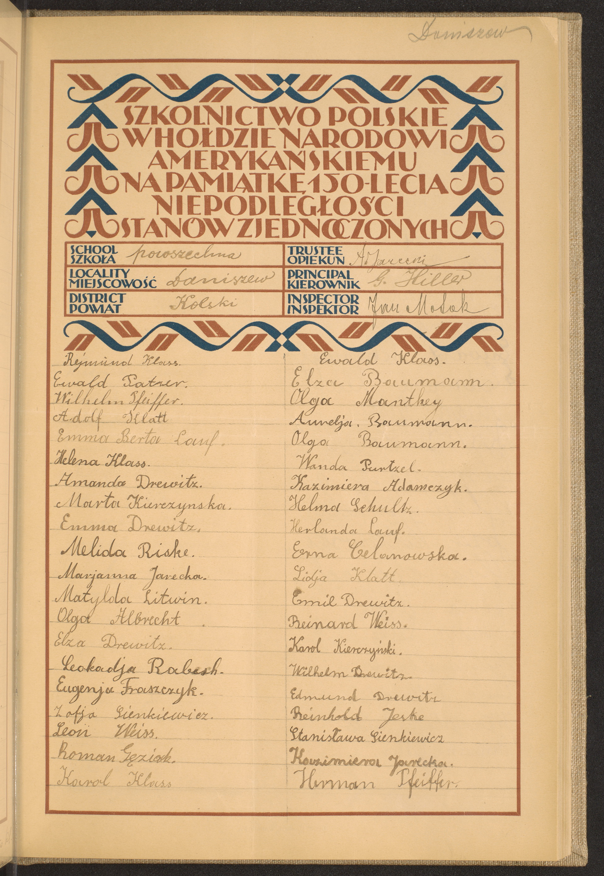 Podpis Aurelia Baumann na stronie nr 137 w tomie nr 38