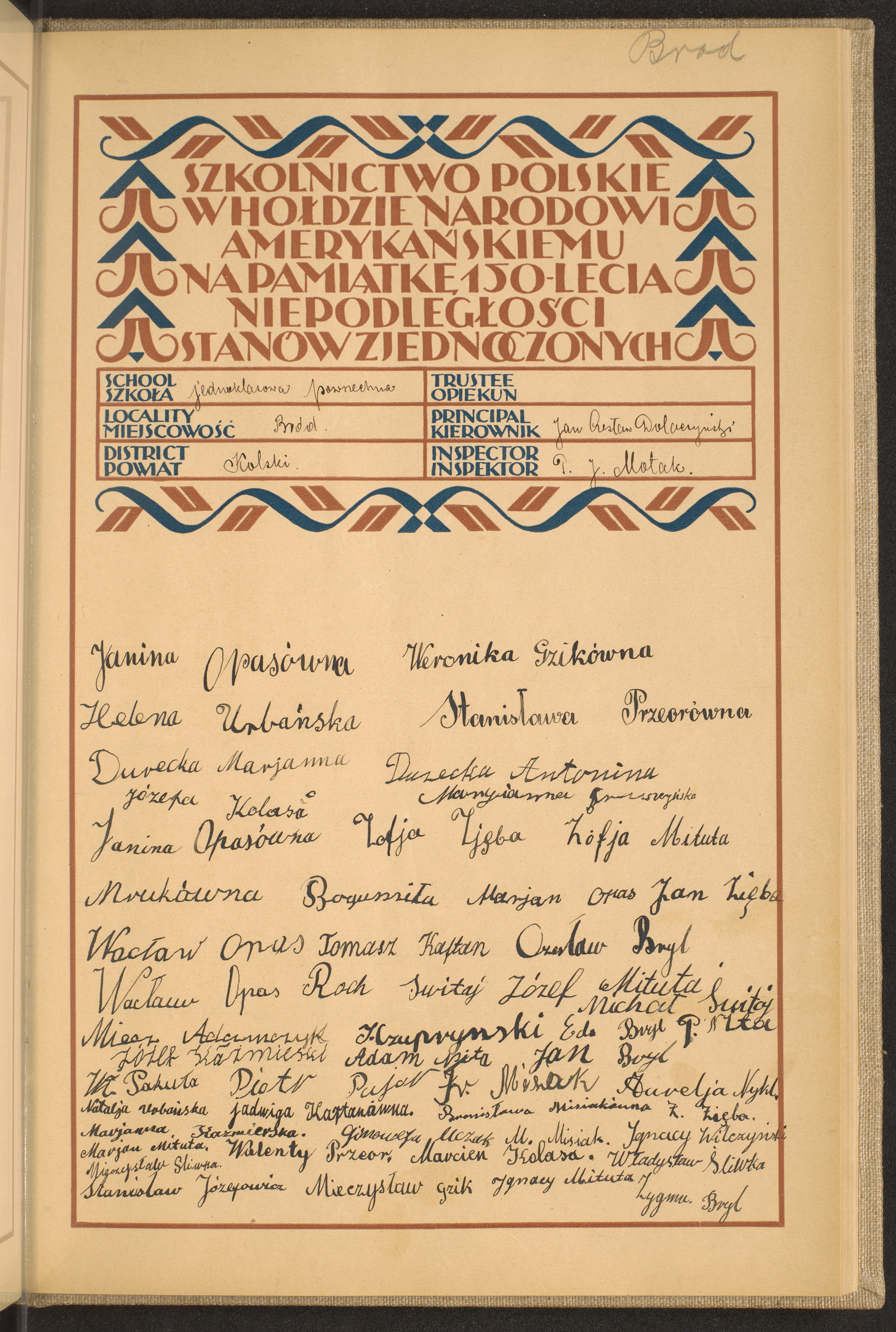 Podpis Zygmunt Bryl na stronie nr 195 w tomie nr 38